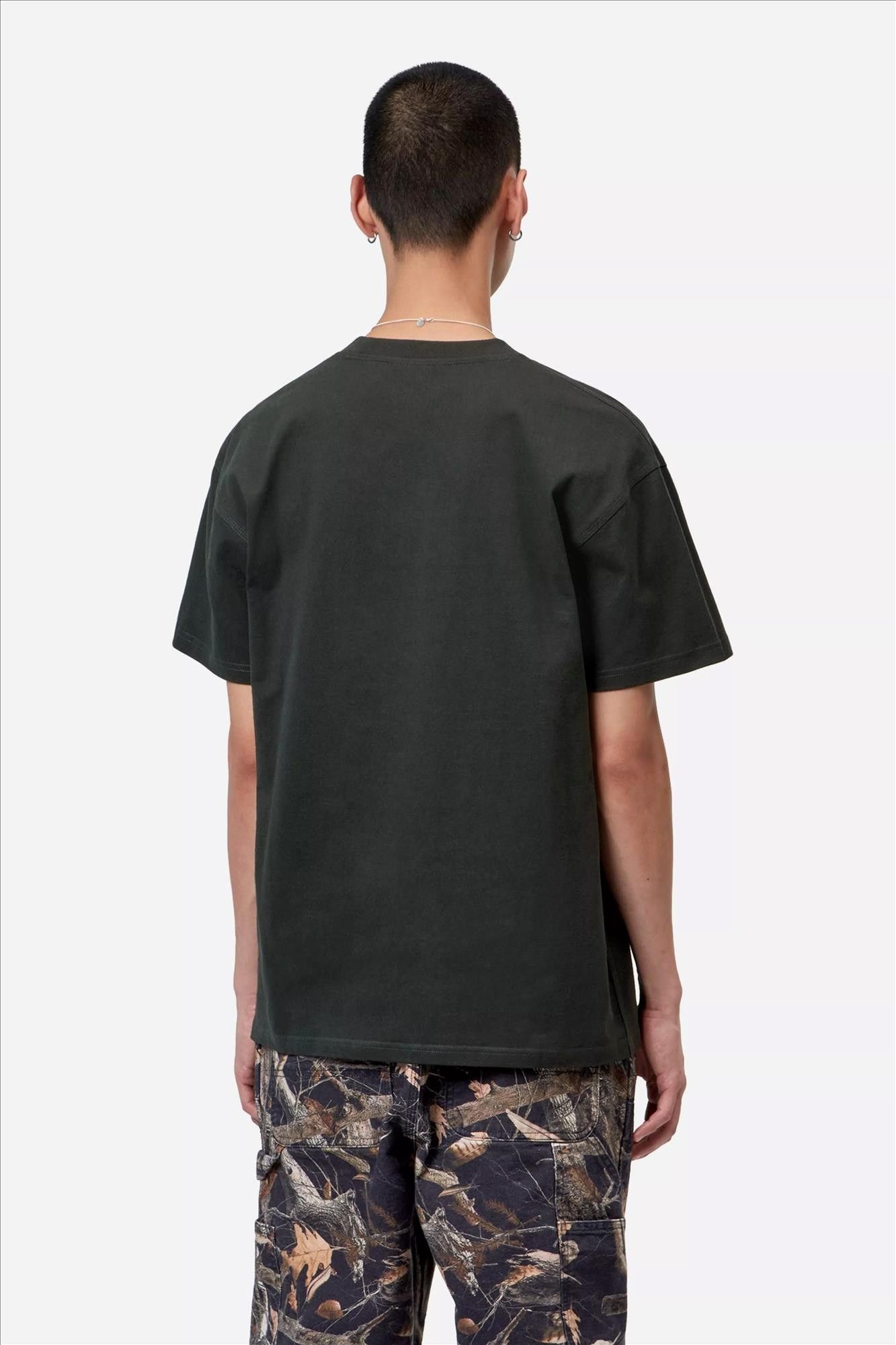 Carhartt WIP - Donkergroene American Script T-shirt