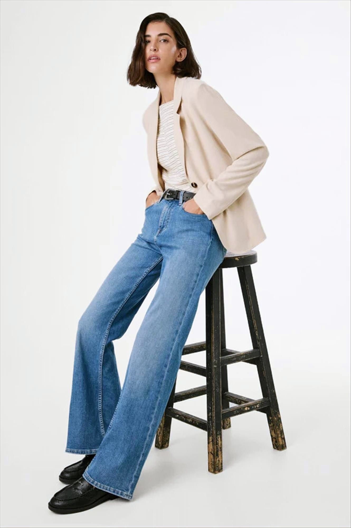 Pepe Jeans London - Blauwe Willa Flare jeans
