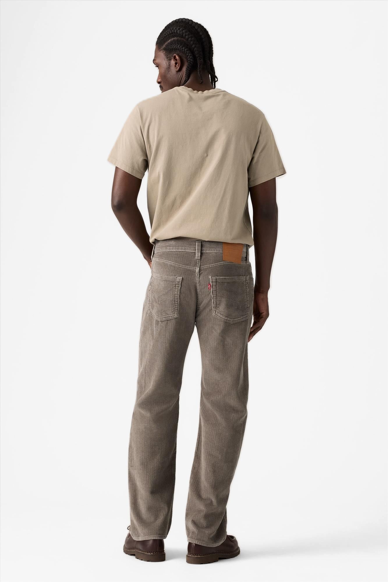 Levi's - Grijze Ribfluwelen 555 Straight jeans