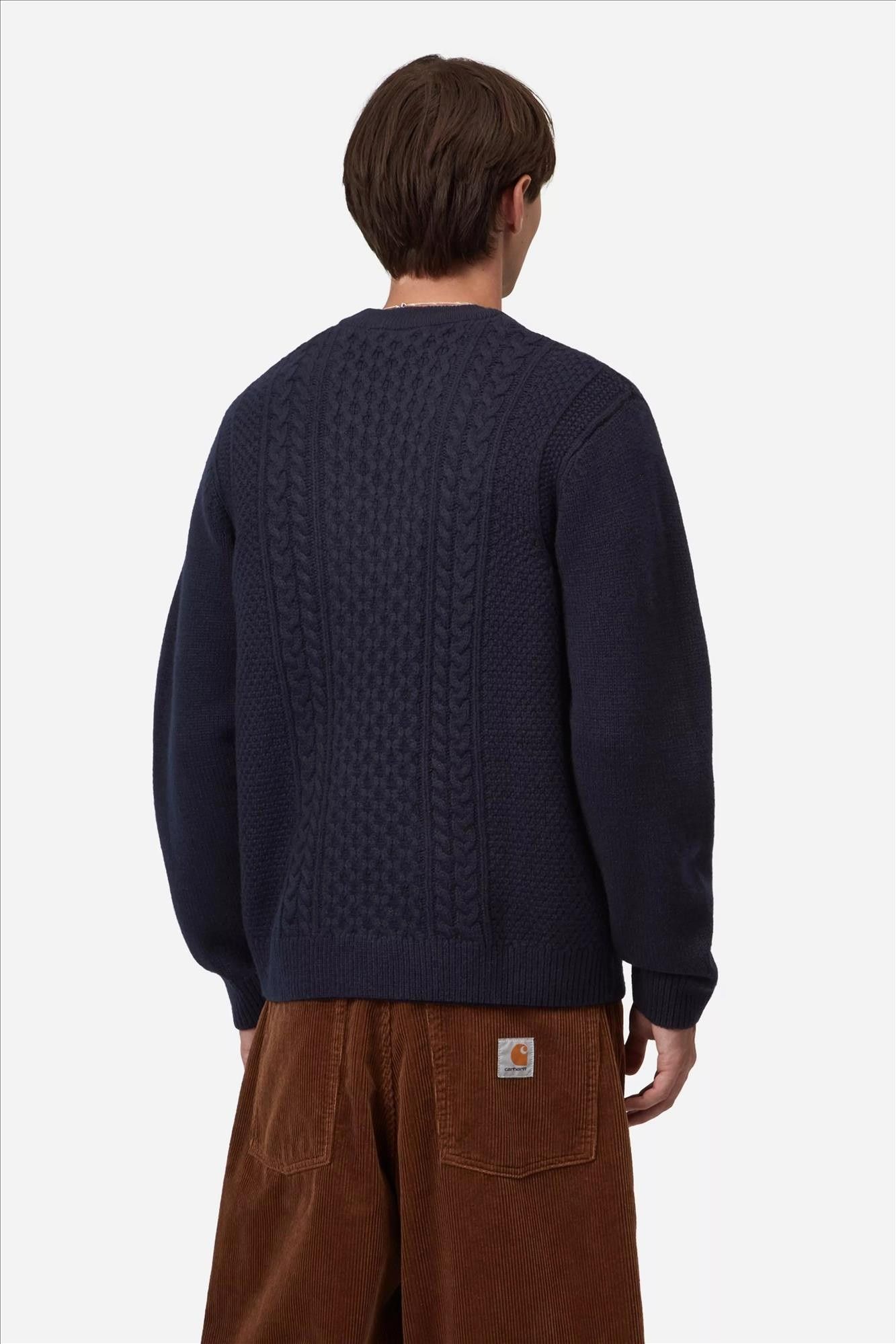 Carhartt WIP - Donkerblauwe Caster Knit trui