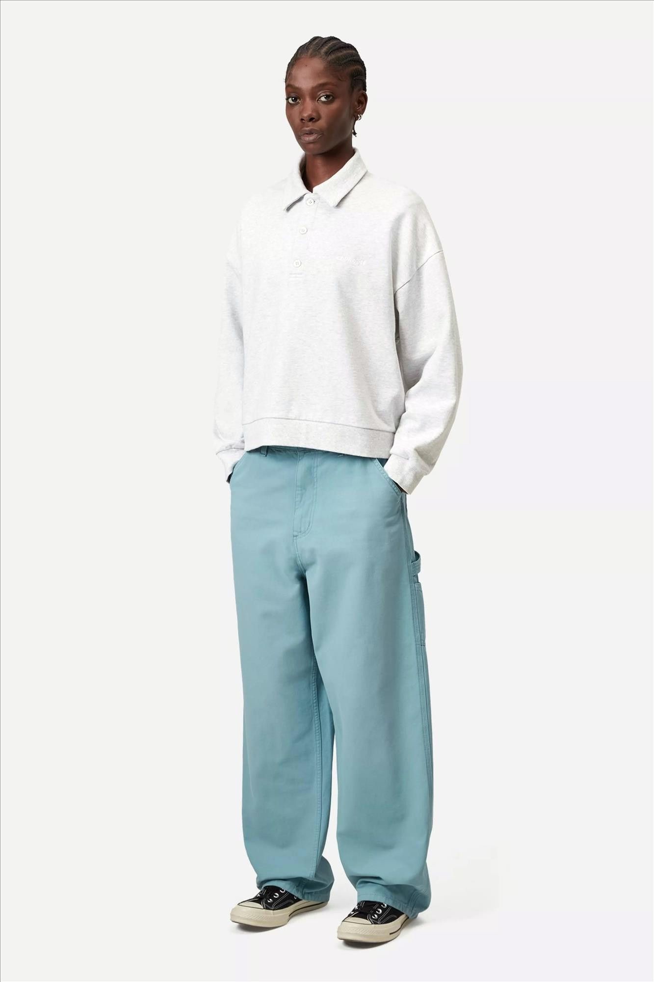 Carhartt WIP - Lichtgrijze Brenta polosweater