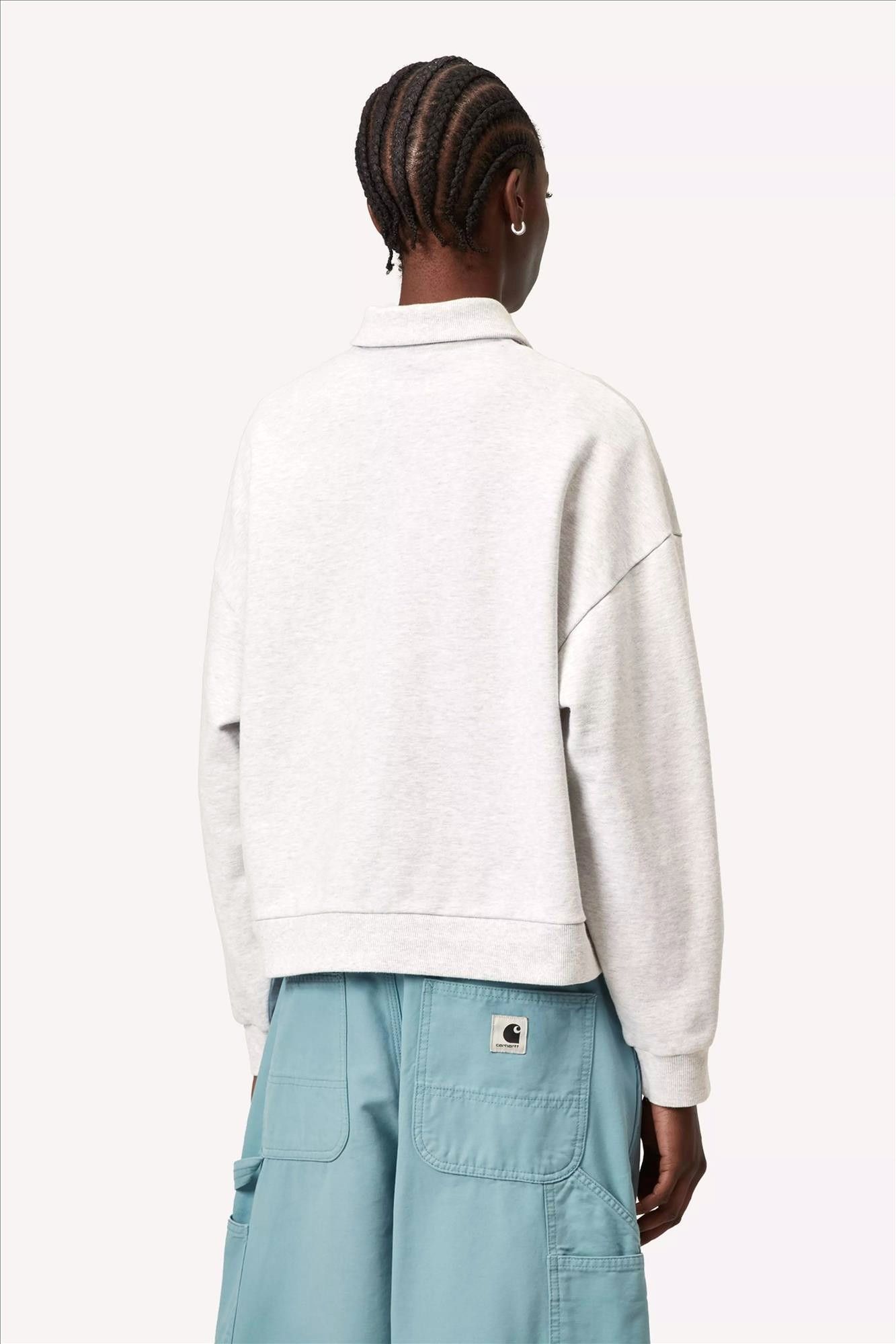 Carhartt WIP - Lichtgrijze Brenta polosweater