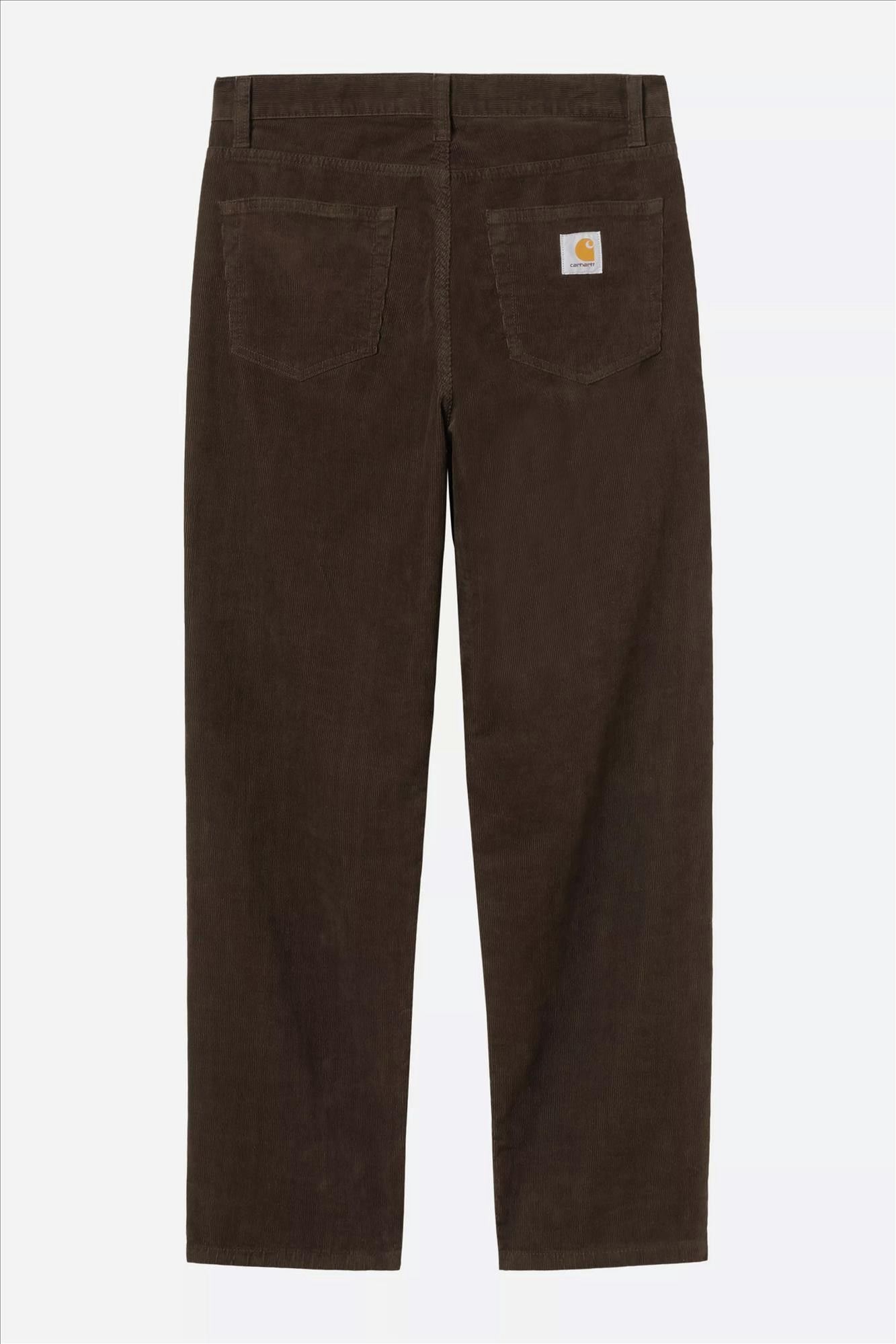 Carhartt WIP - Donkerbruine Aaron regular tapered broek