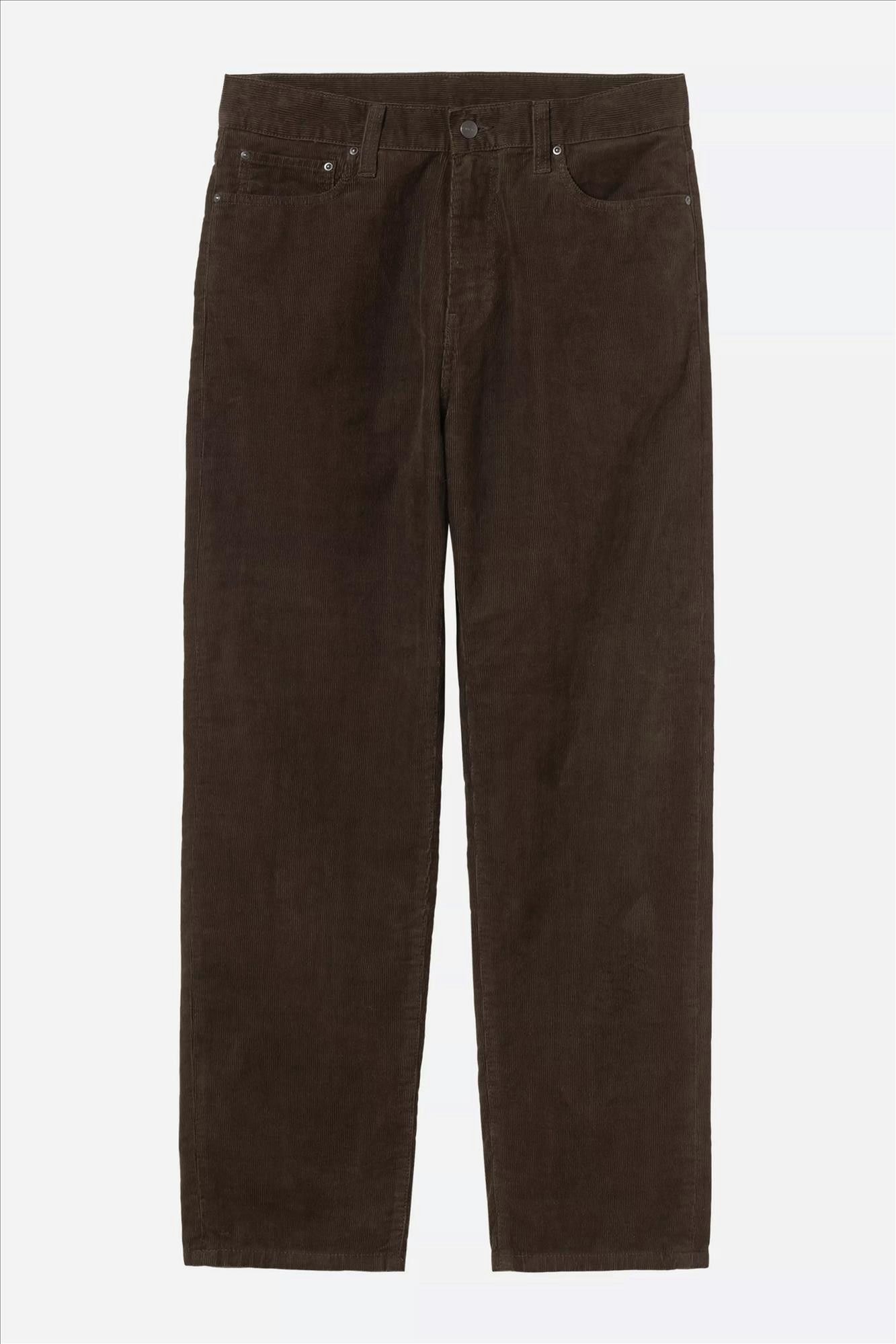 Carhartt WIP - Donkerbruine Aaron regular tapered broek