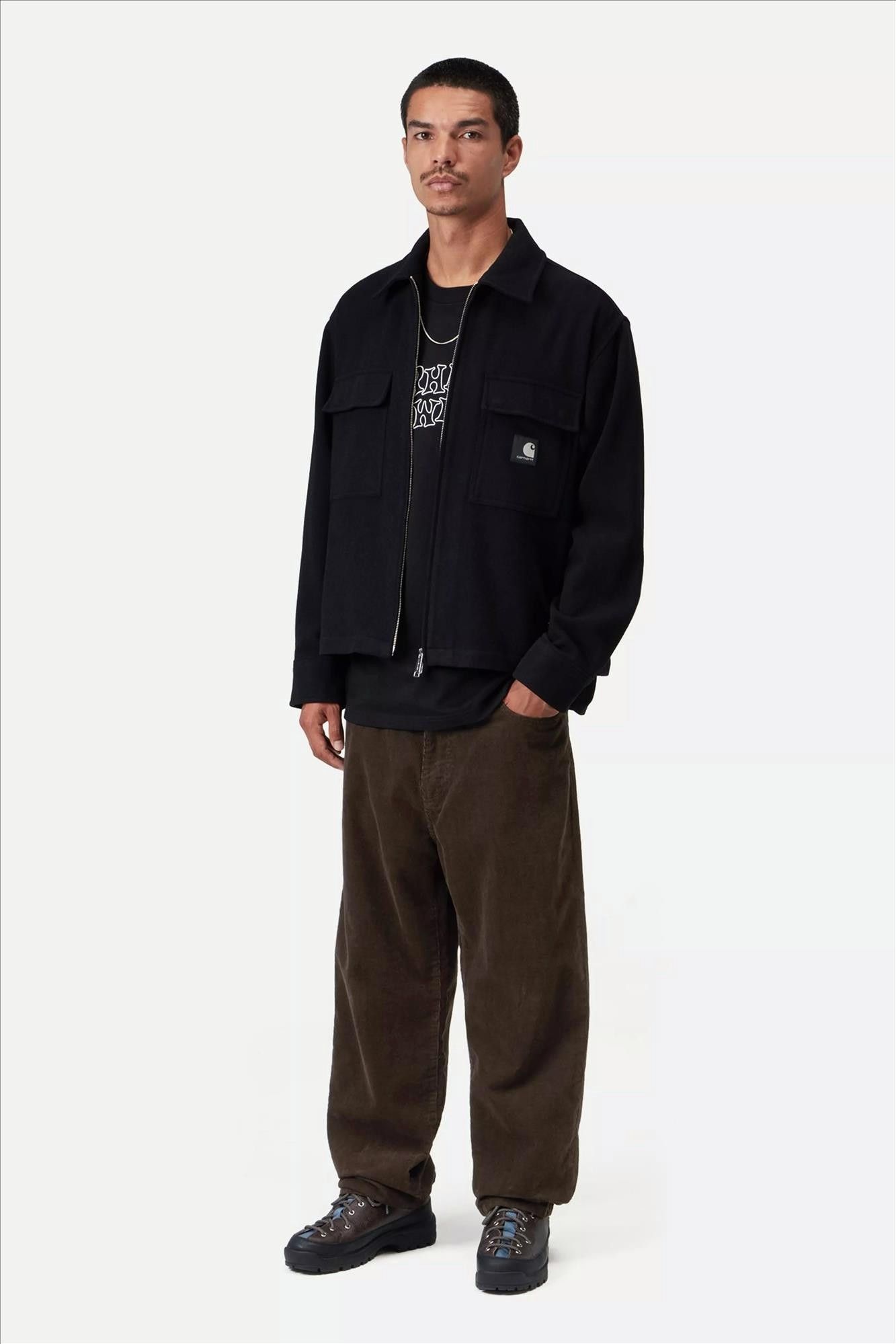 Carhartt WIP - Donkerbruine Aaron regular tapered broek