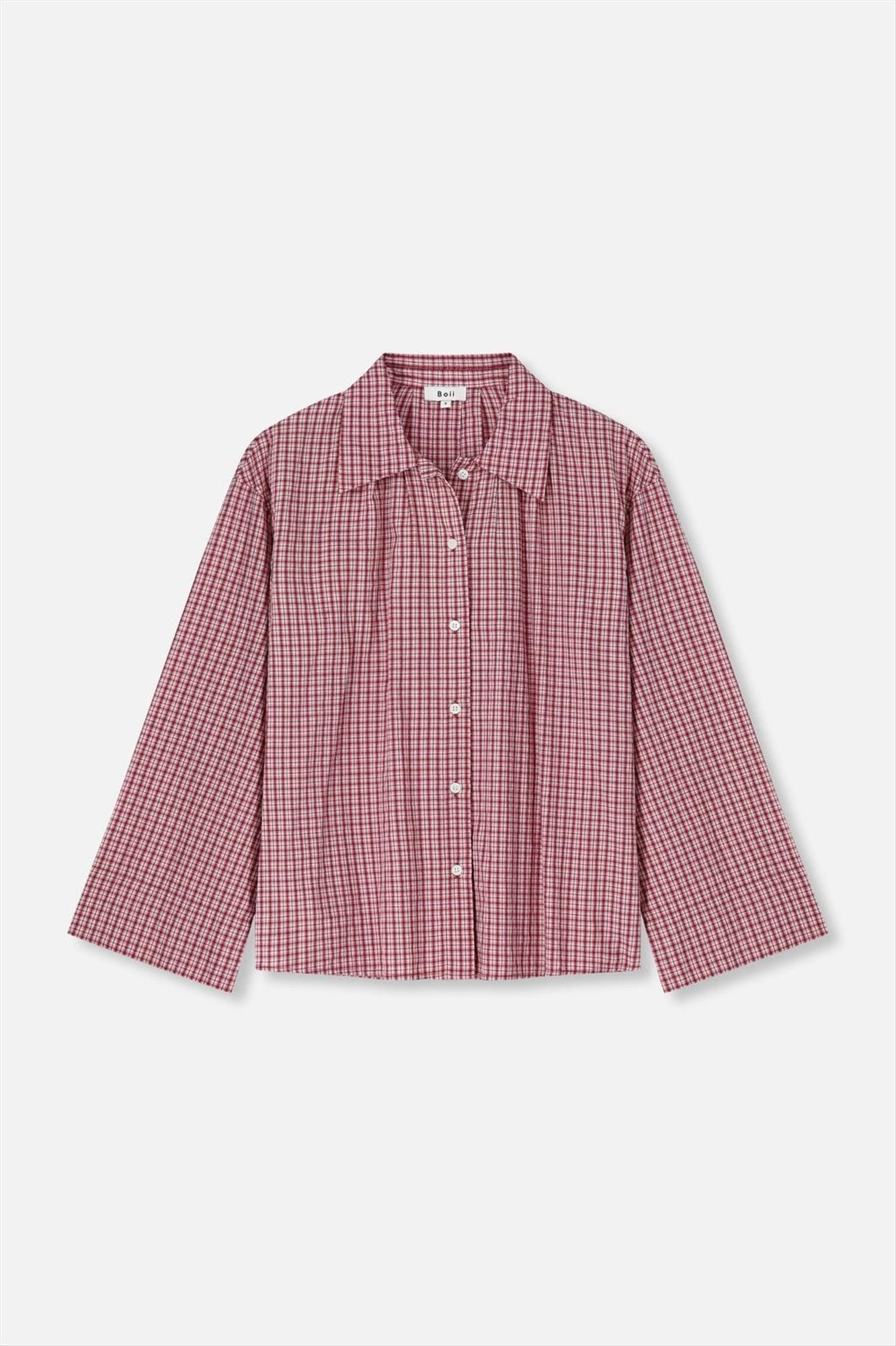 Boii - Roze Tinsi Check blouse