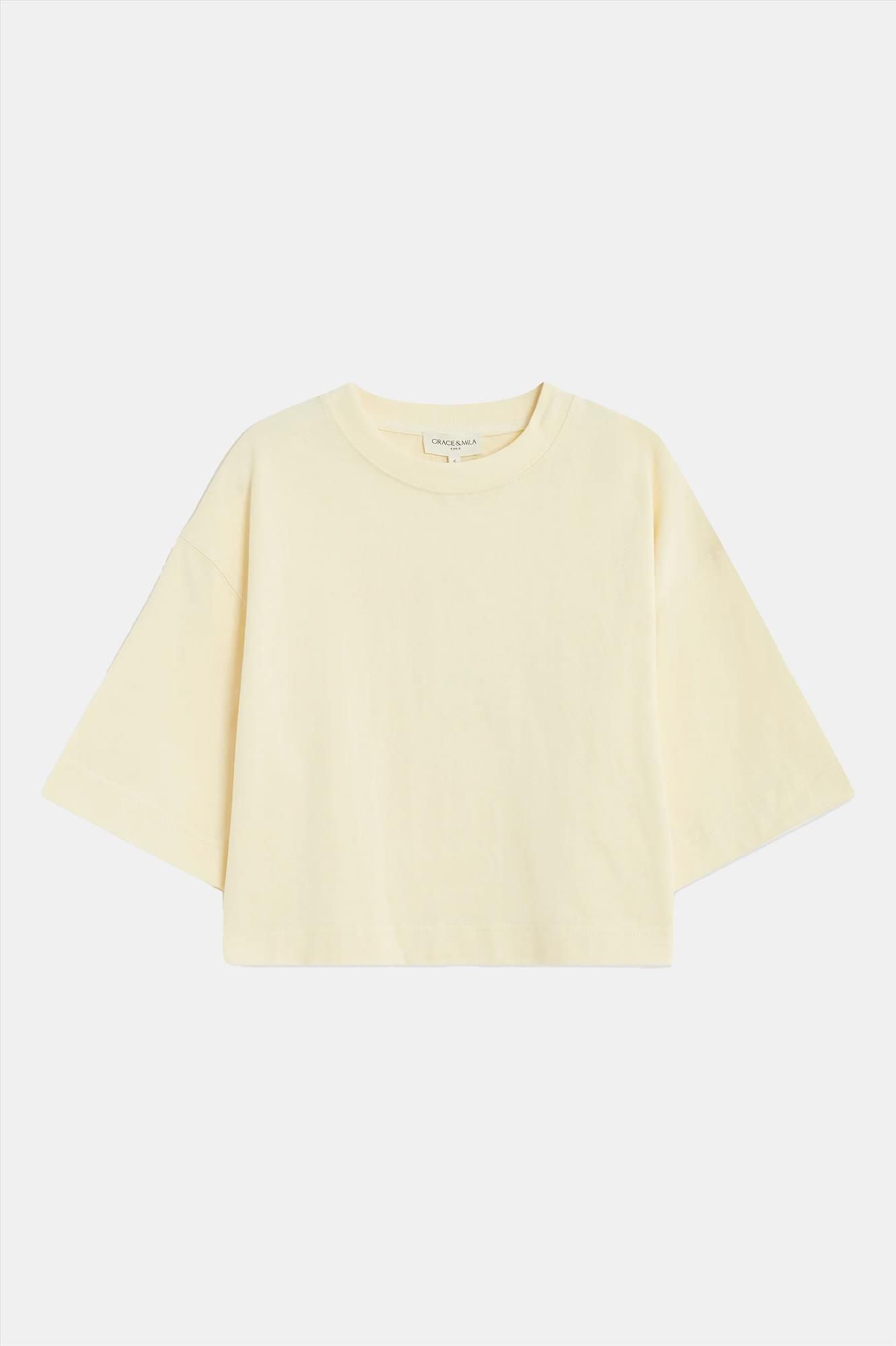 Grace & Mila - Lichtgele Arvel T-shirt