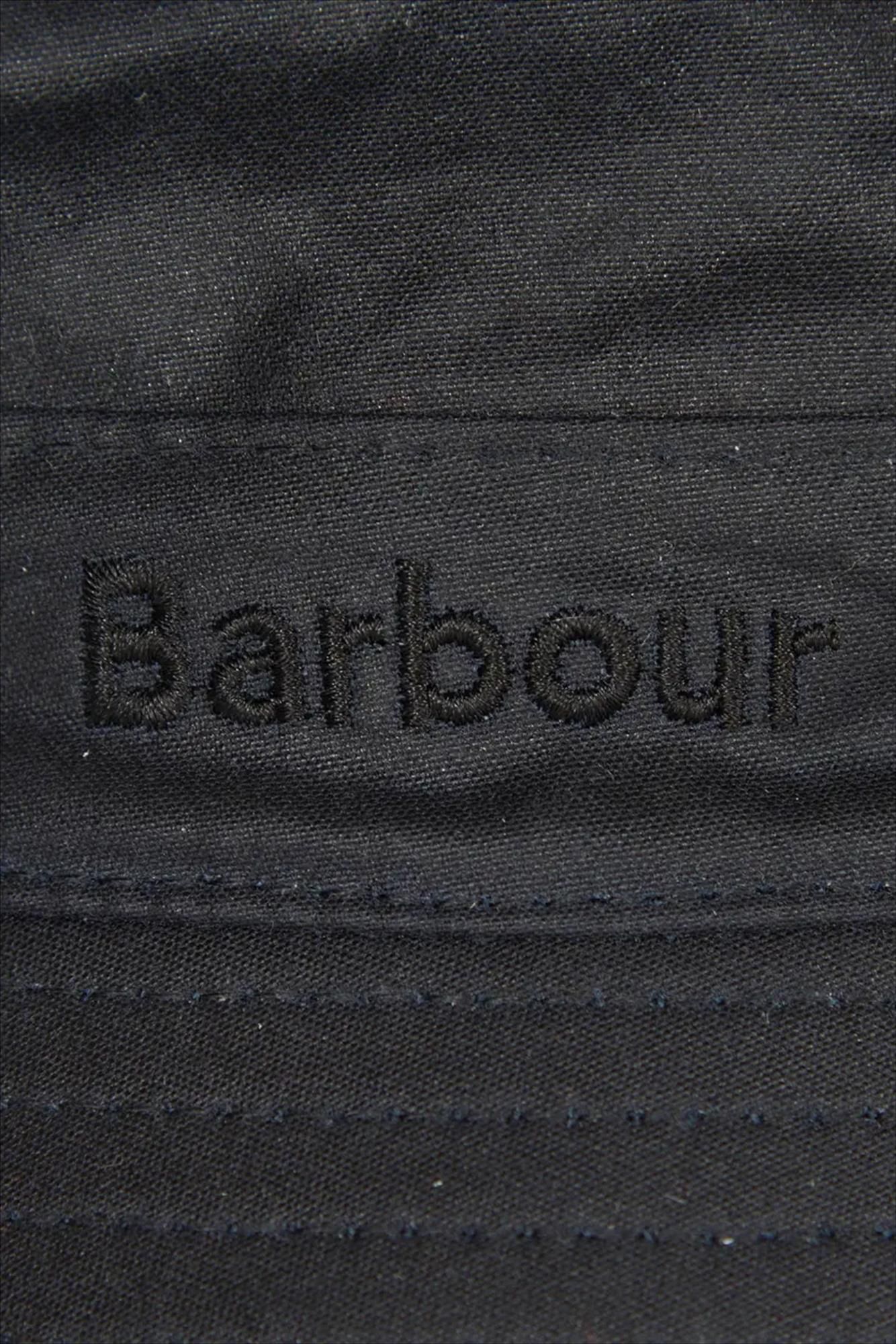 Barbour - Donkerblauwe Waxed bucket hat