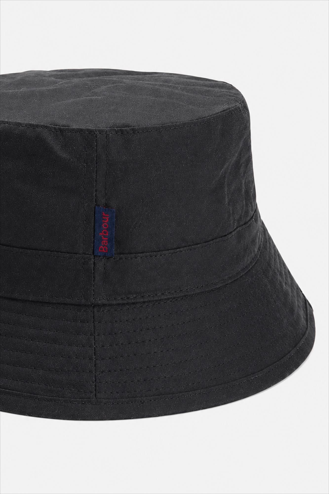 Barbour - Donkerblauwe Waxed bucket hat