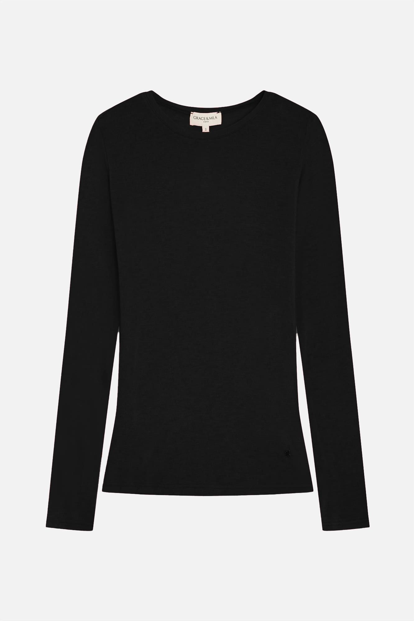 Grace & Mila - Zwarte Alkias longsleeve