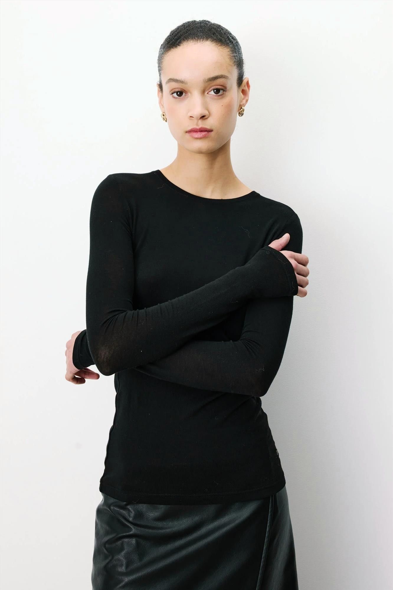 Grace & Mila - Zwarte Alkias longsleeve