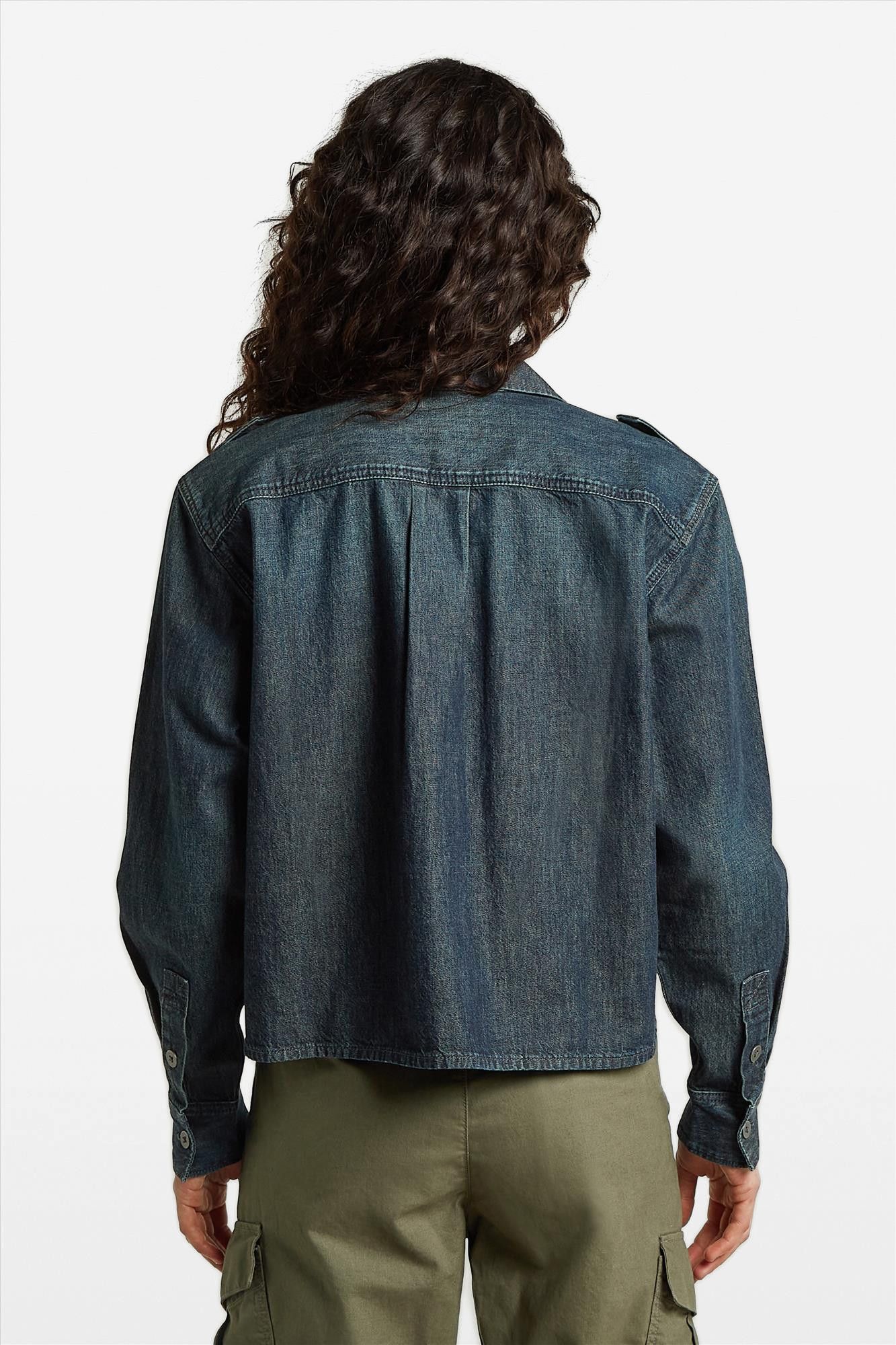 G-Star - Donkerblauw Boxy Relaxed jeanshemd