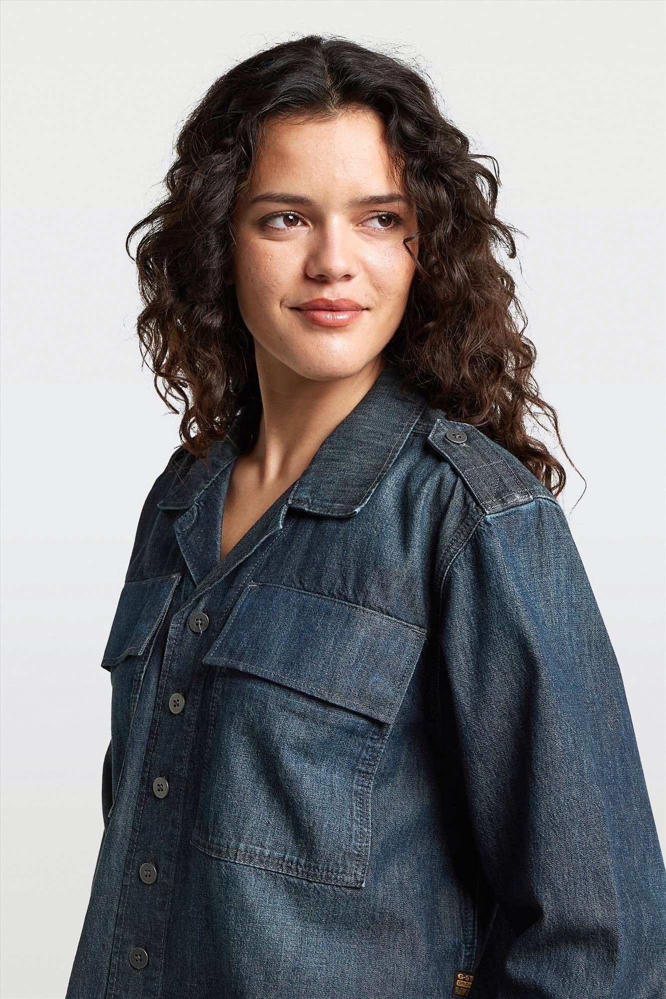 G-Star - Donkerblauw Boxy Relaxed jeanshemd