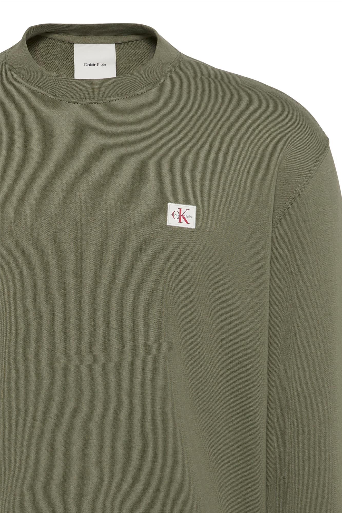 Calvin Klein Jeans - Kaki Logopatch sweater