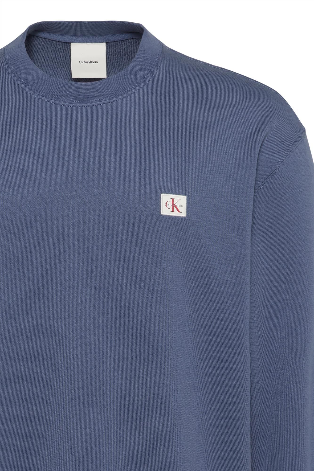 Calvin Klein Jeans - Grijsblauwe Logopatch sweater