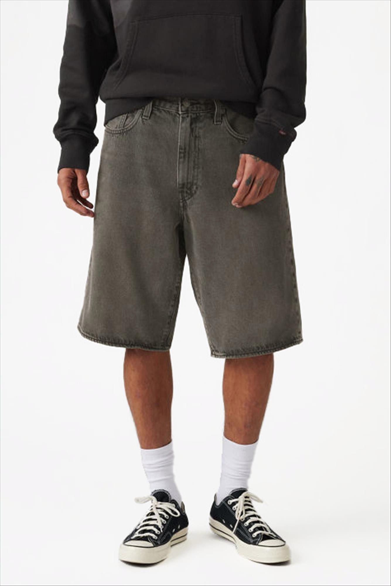 Levi's - Donkergrijze 478 Baggy short