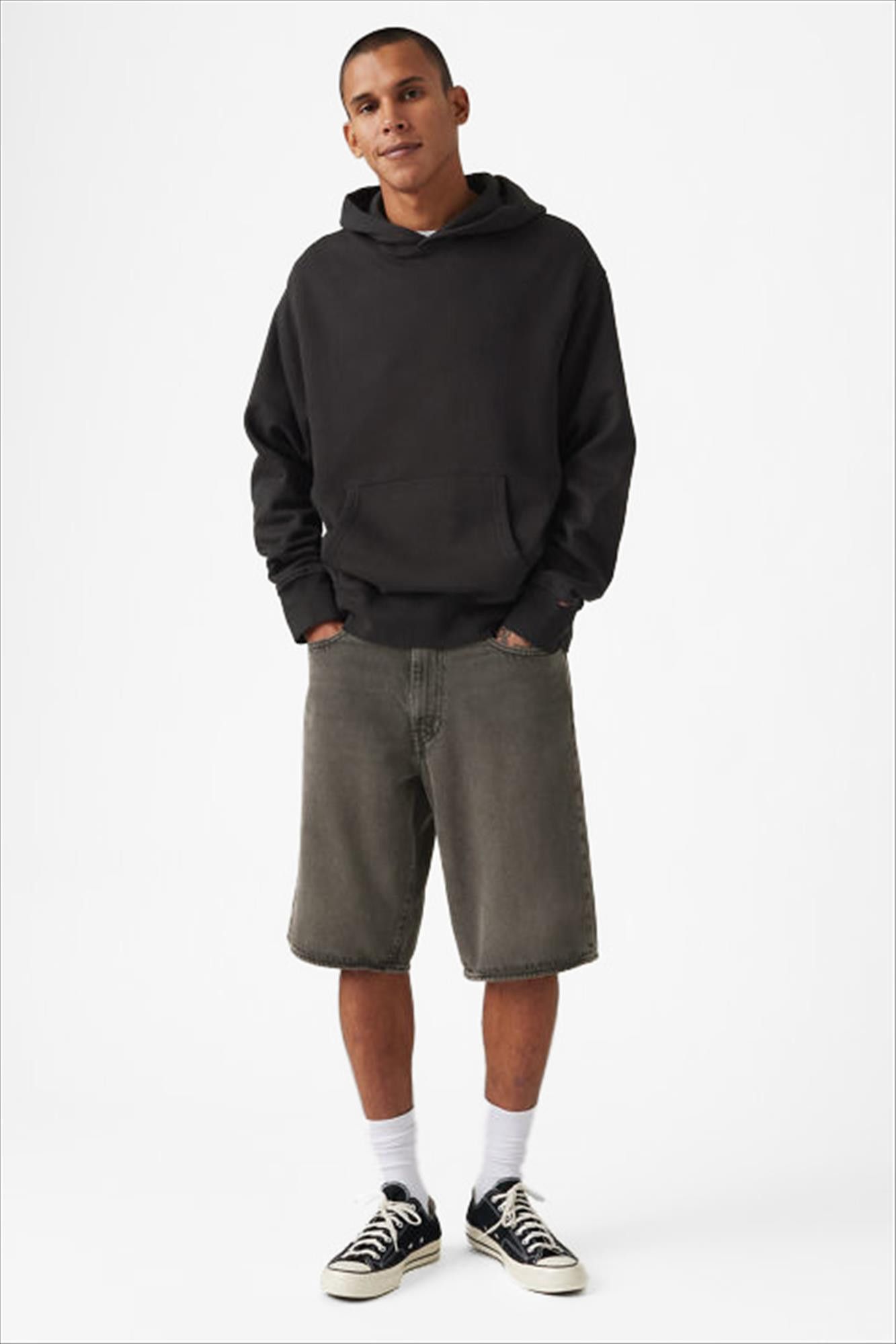 Levi's - Donkergrijze 478 Baggy short