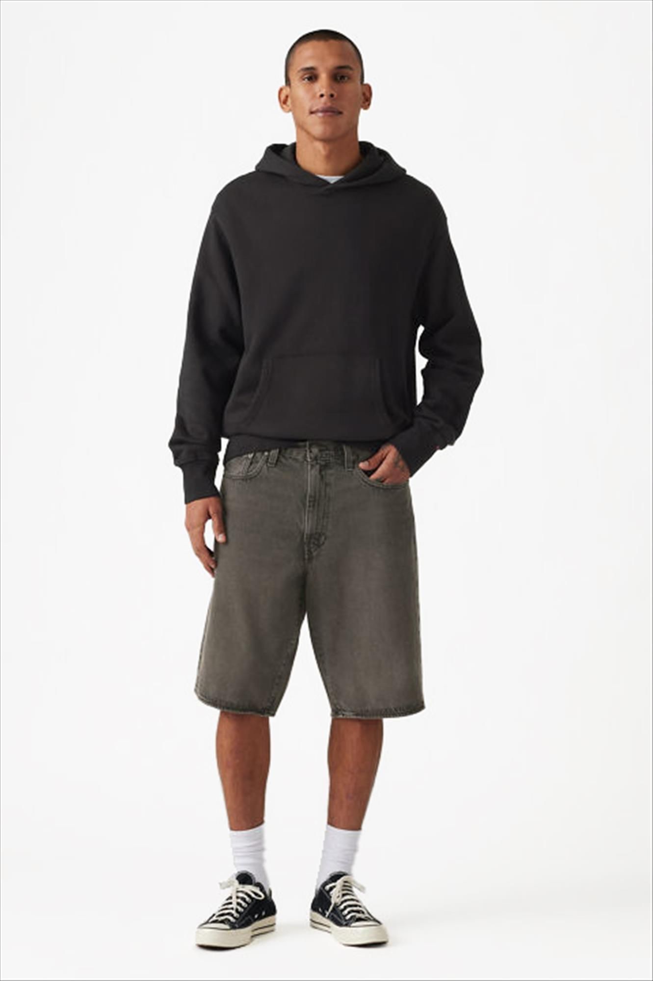 Levi's - Donkergrijze 478 Baggy short