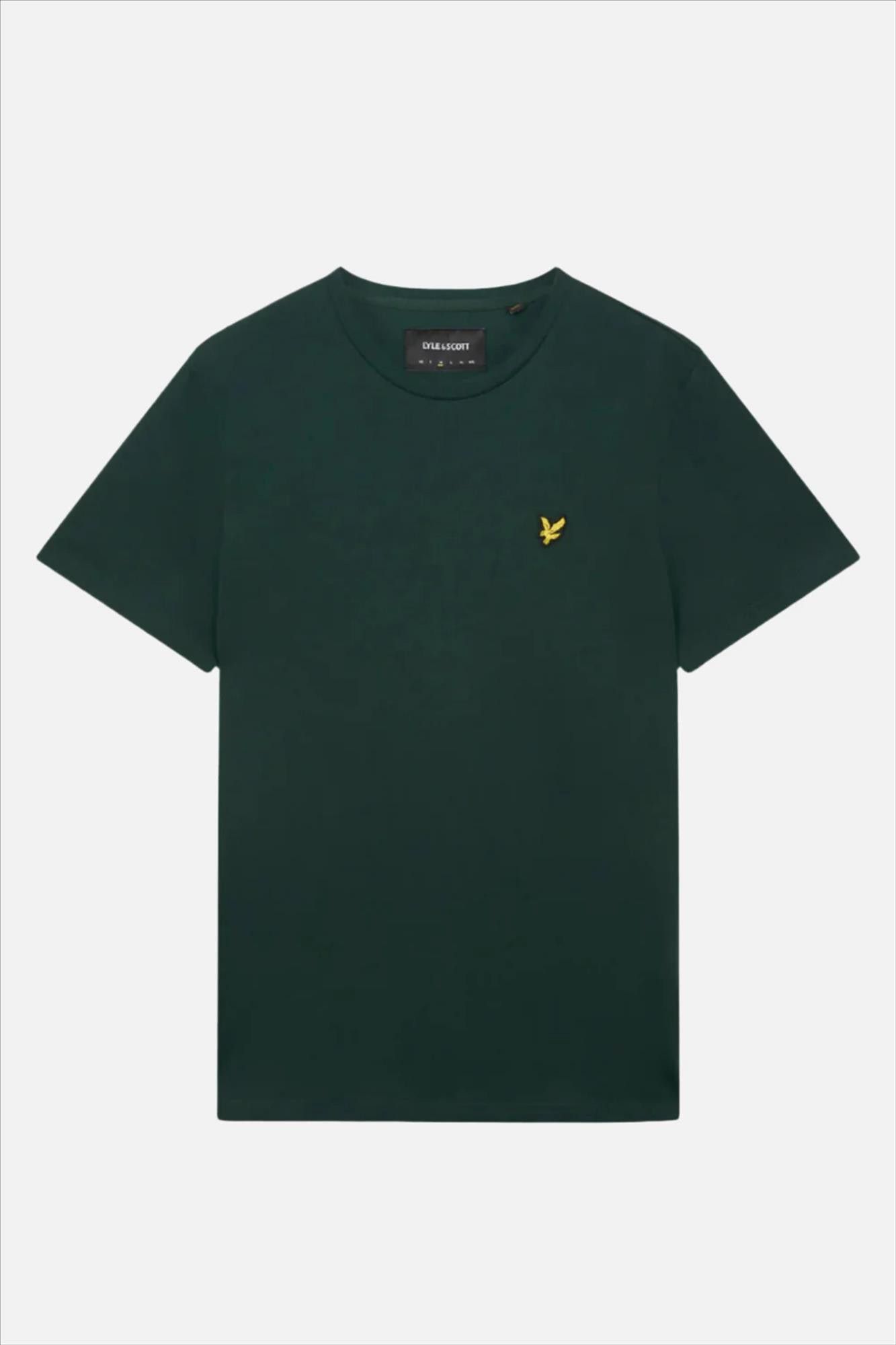 Lyle & Scott - Donkergroene Plain T-shirt