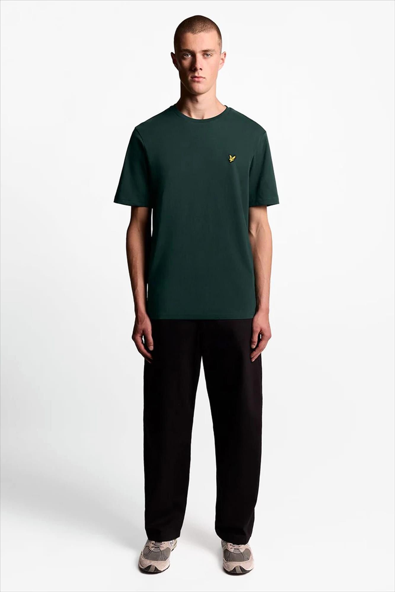 Lyle & Scott - Donkergroene Plain T-shirt