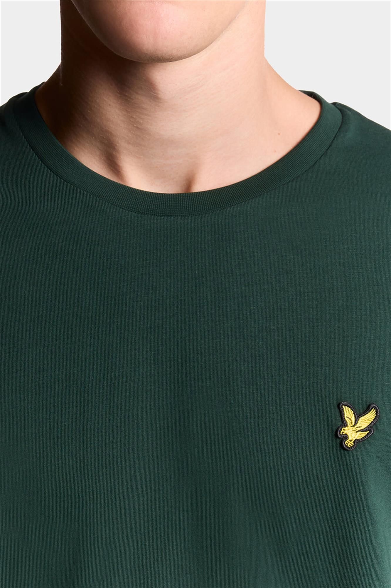 Lyle & Scott - Donkergroene Plain T-shirt