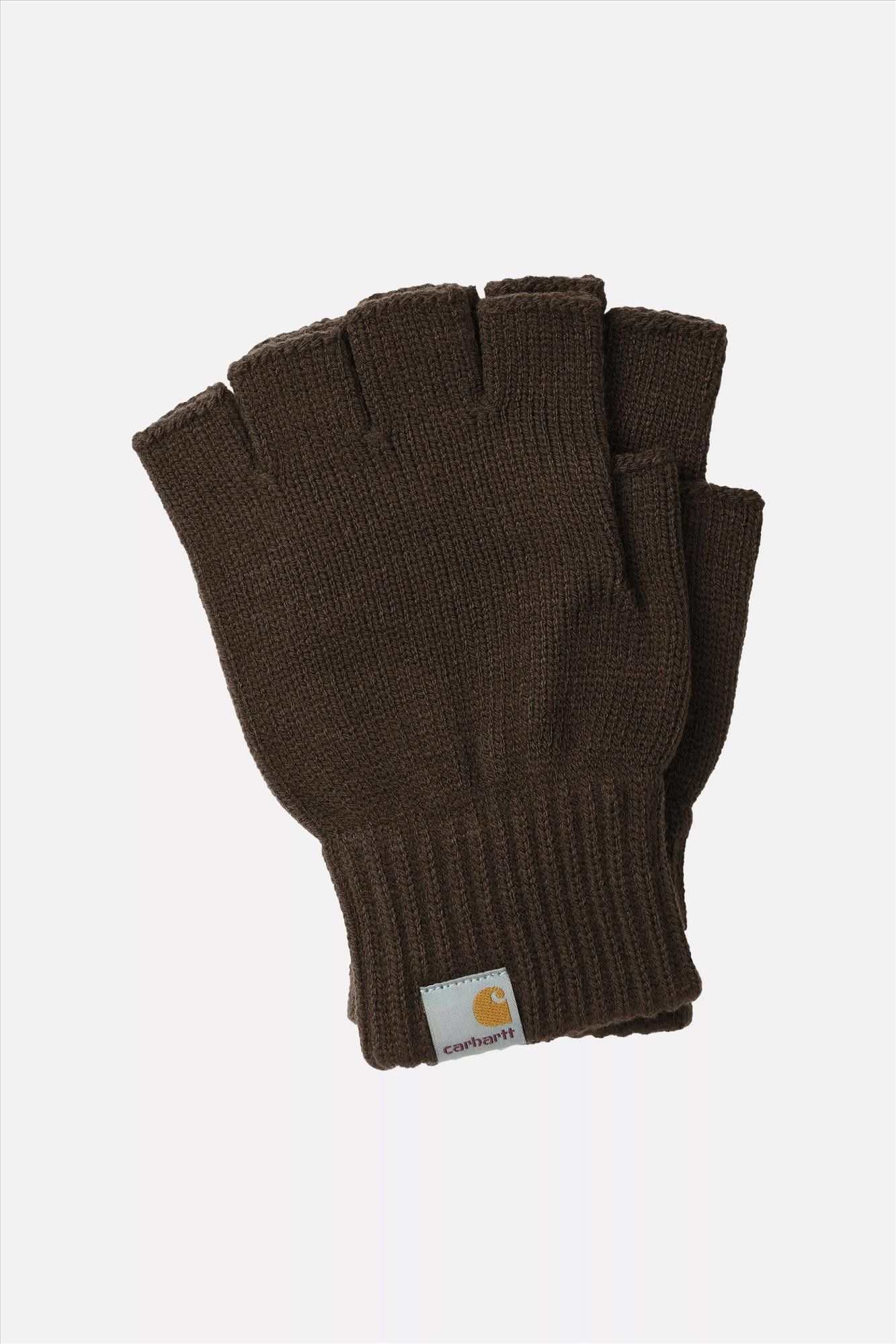 Carhartt WIP - Donkerbruine Fingerless handschoenen