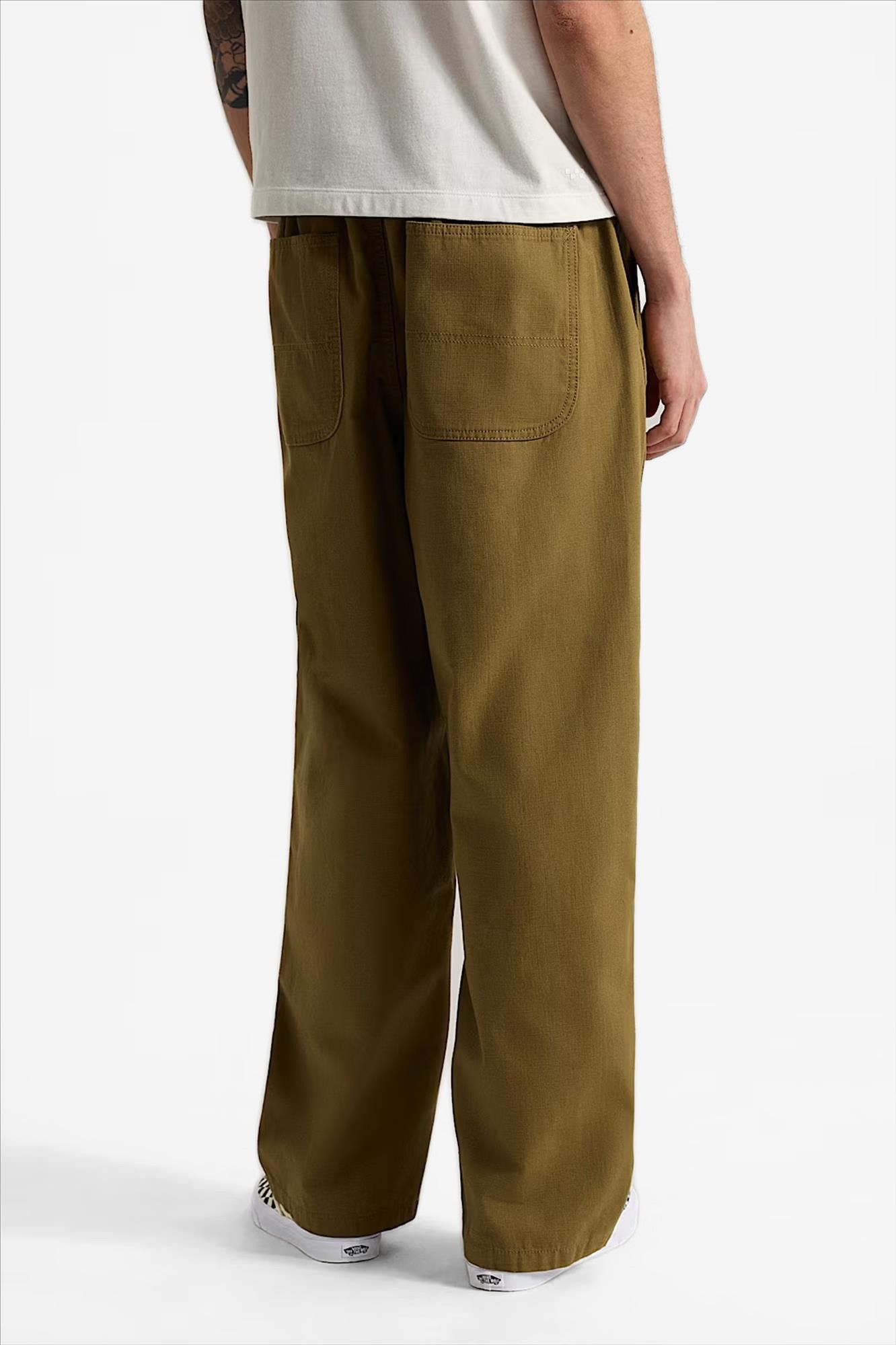 Vans  - Olijfgroene Addison barrel broek