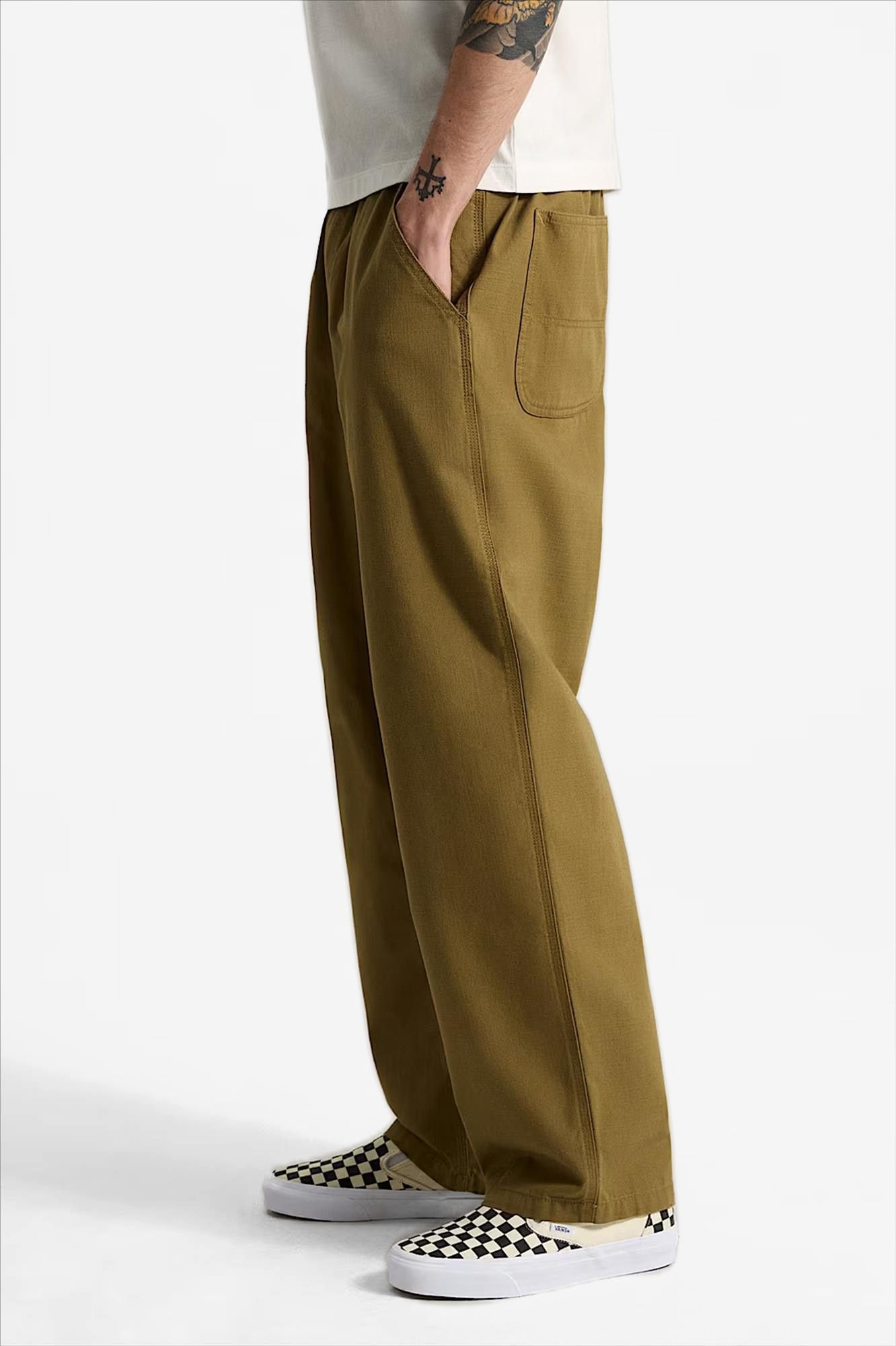 Vans  - Olijfgroene Addison barrel broek