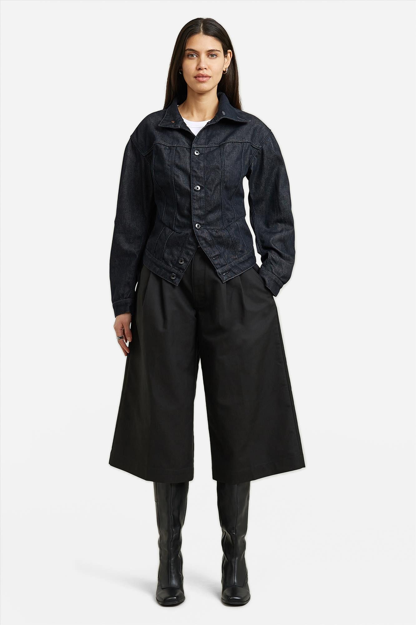 G-Star - Zwarte Pleated culotte