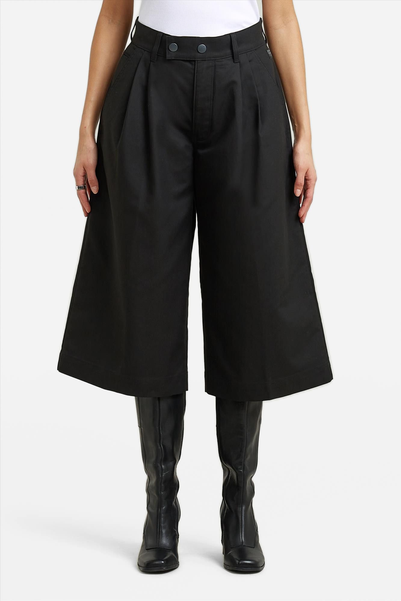 G-Star - Zwarte Pleated culotte