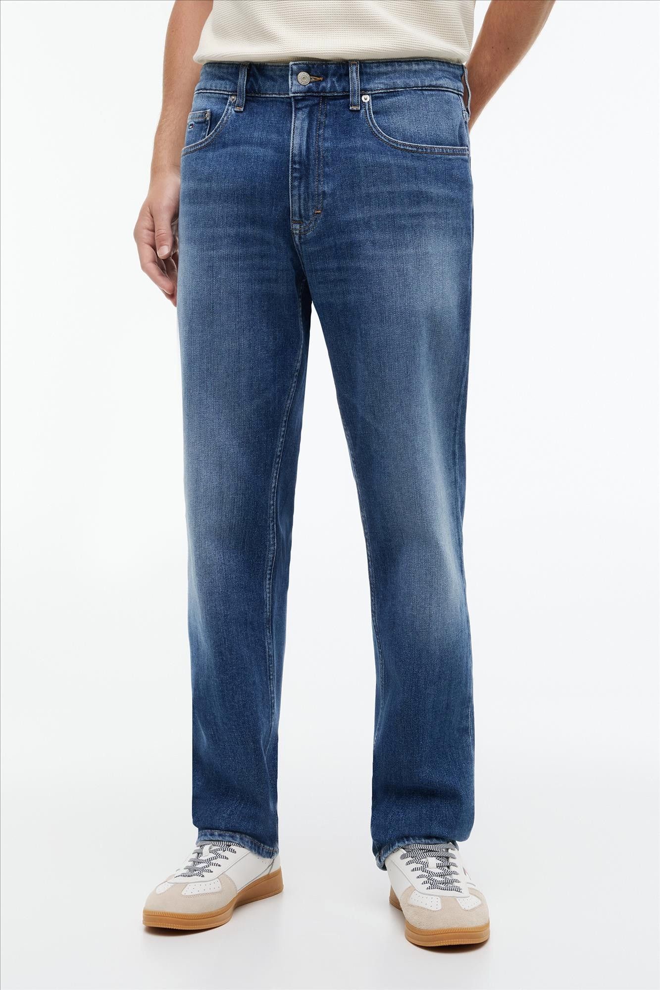 Tommy Jeans - Middenblauwe Ryan slim straight jeans