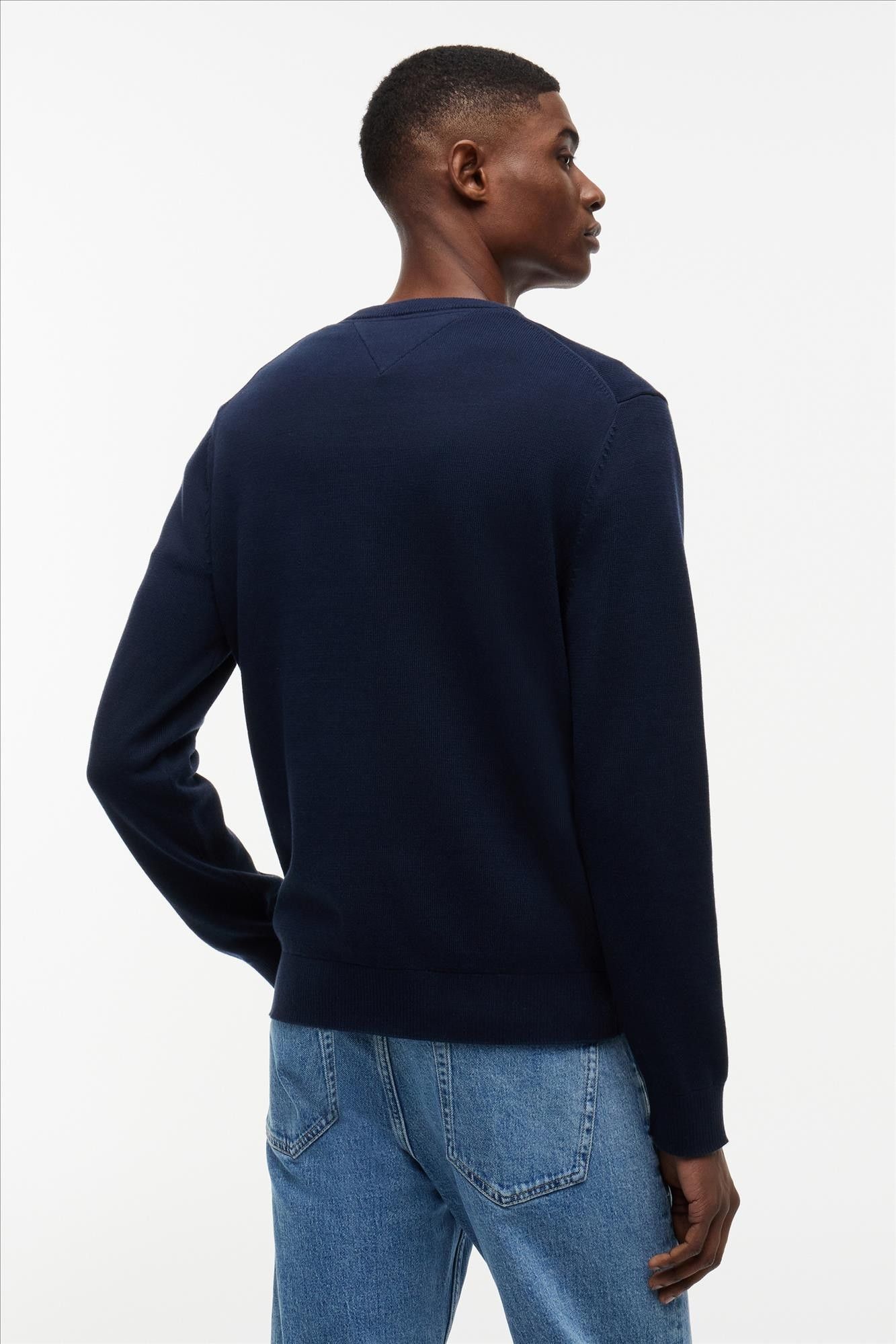 Tommy Jeans - Donkerblauwe Slim Essential trui