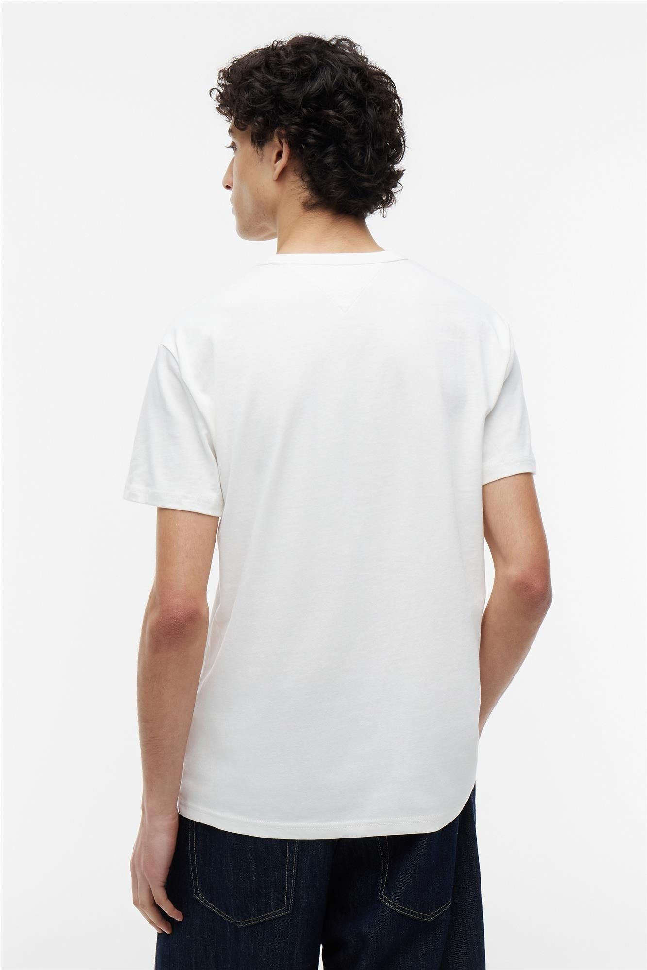 Tommy Jeans - Ecru Logo Badge T-shirt