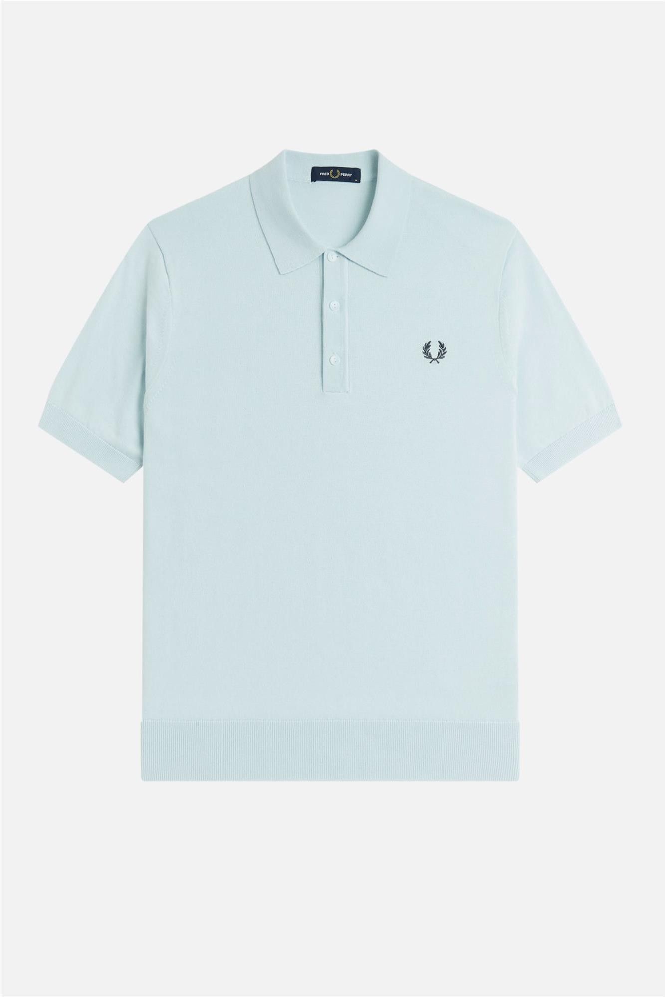 Fred Perry - Lichtblauwe Knitted polo