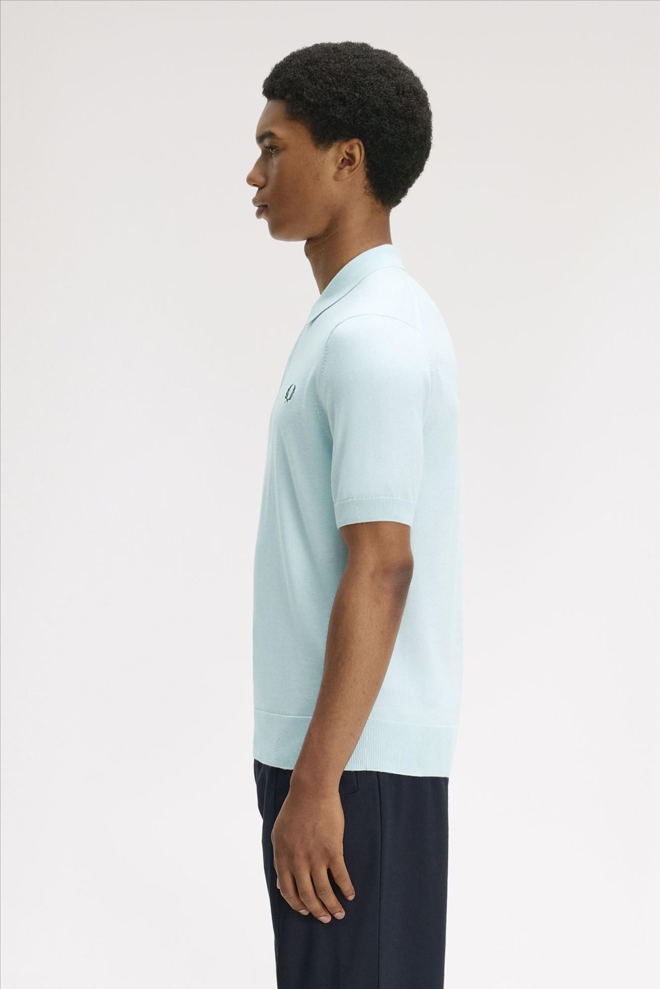 Fred Perry - Lichtblauwe Knitted polo