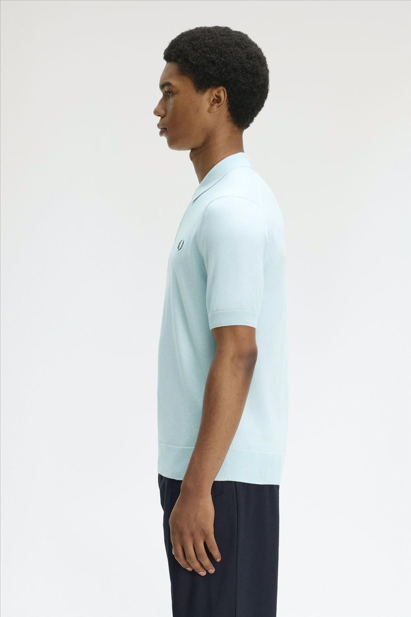 Fred Perry - Lichtblauwe Knitted polo