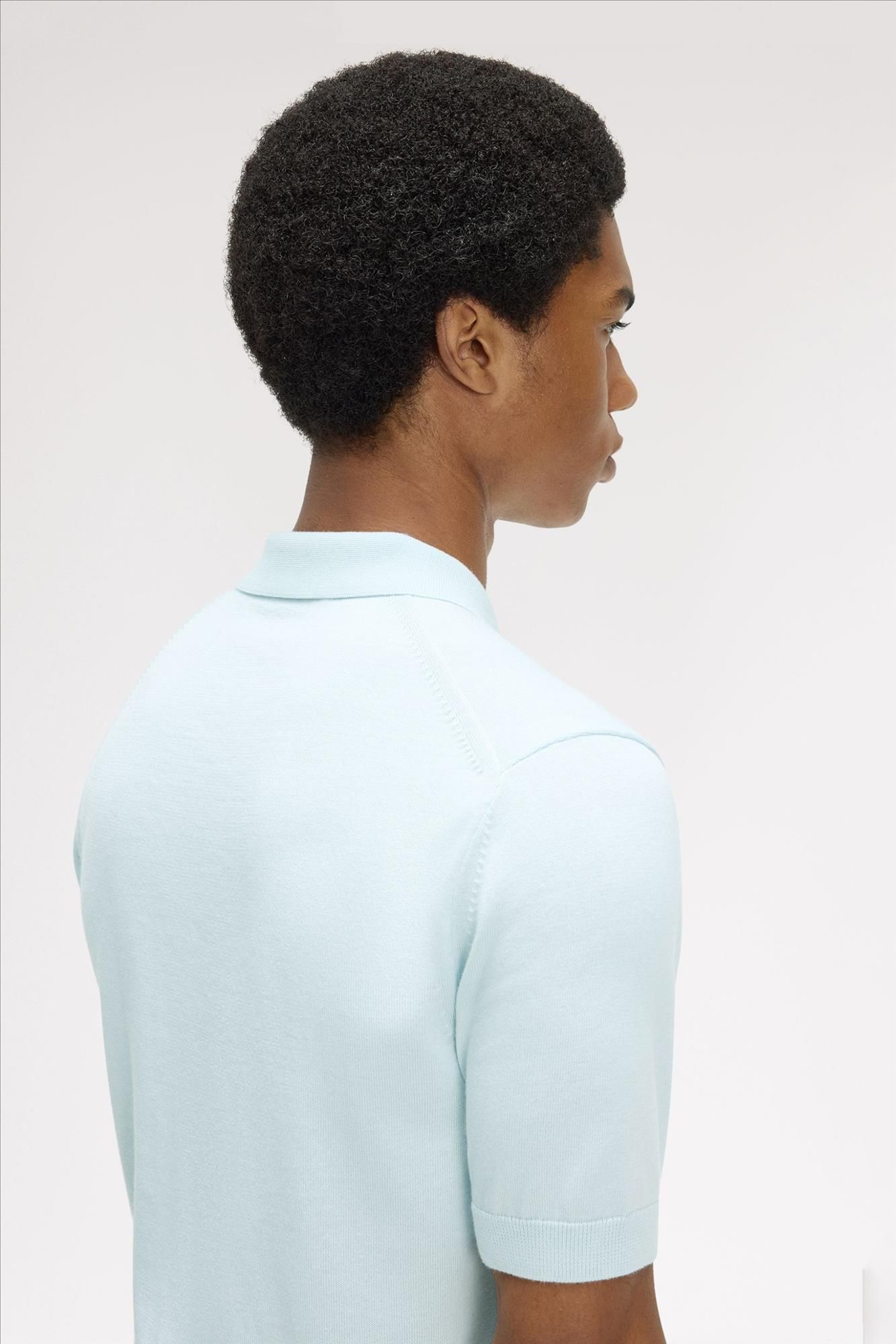 Fred Perry - Lichtblauwe Knitted polo