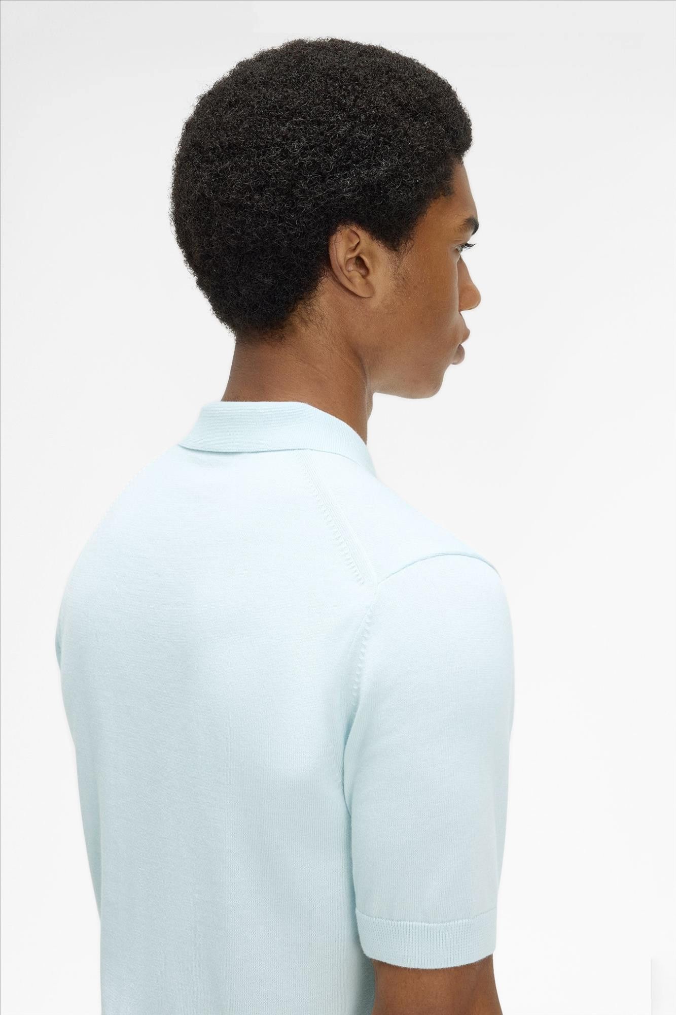Fred Perry - Lichtblauwe Knitted polo