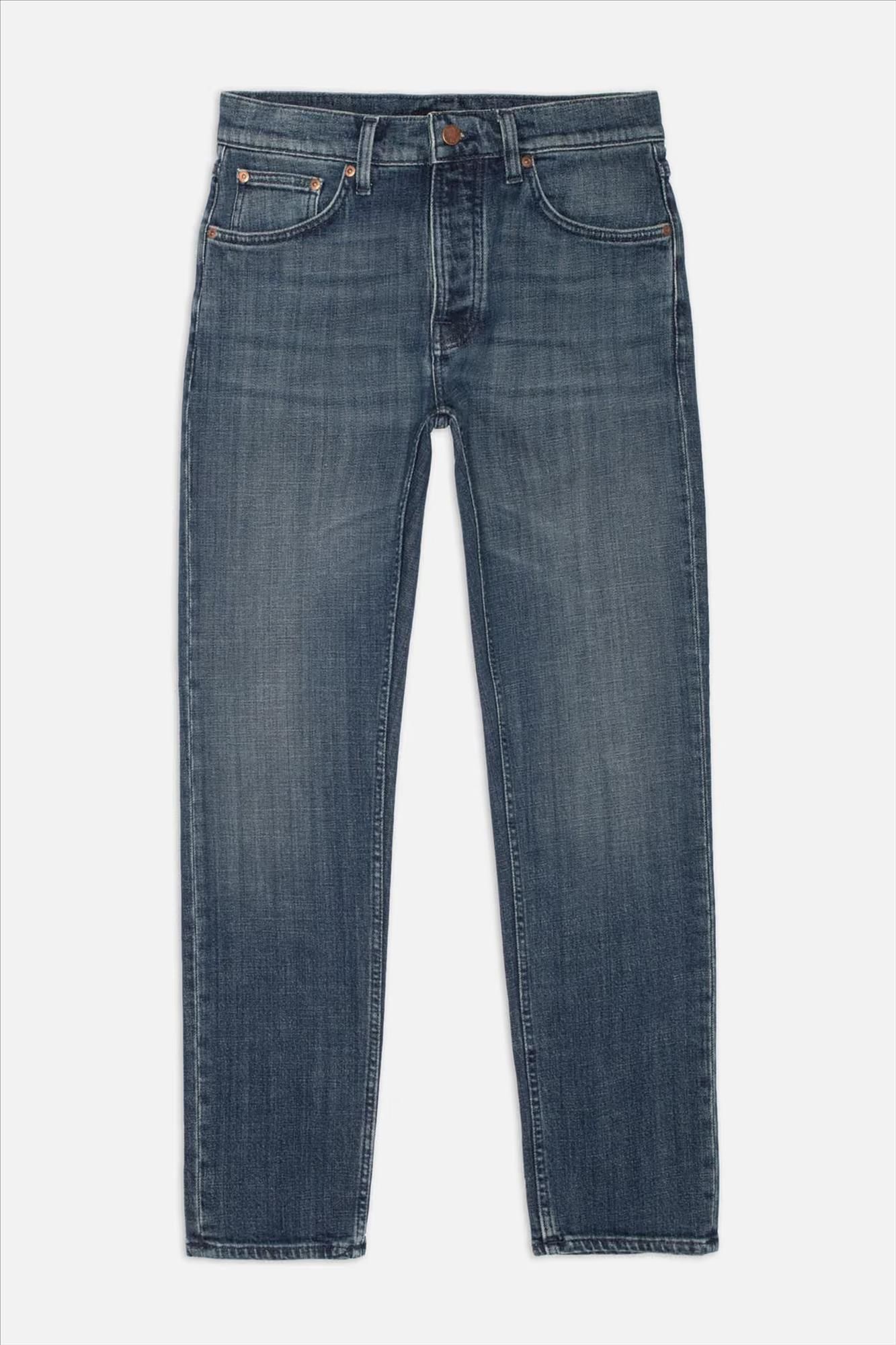 Nudie Jeans Co. - Blauwe Solid Ollie slim jeans