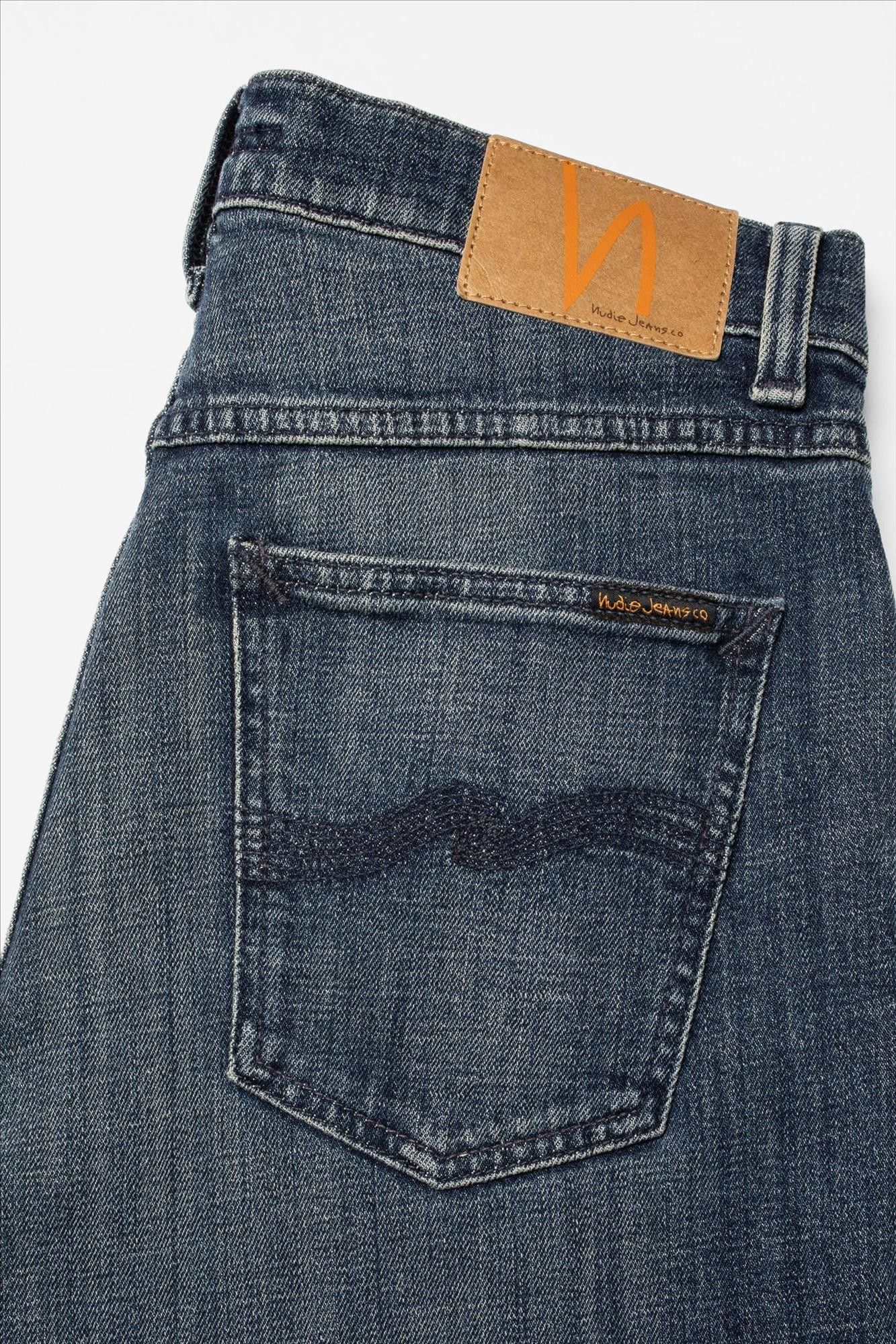 Nudie Jeans Co. - Blauwe Solid Ollie slim jeans