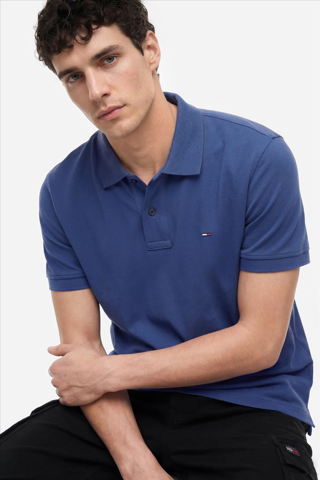 Tommy Jeans - Blauwe Regular Essential polo