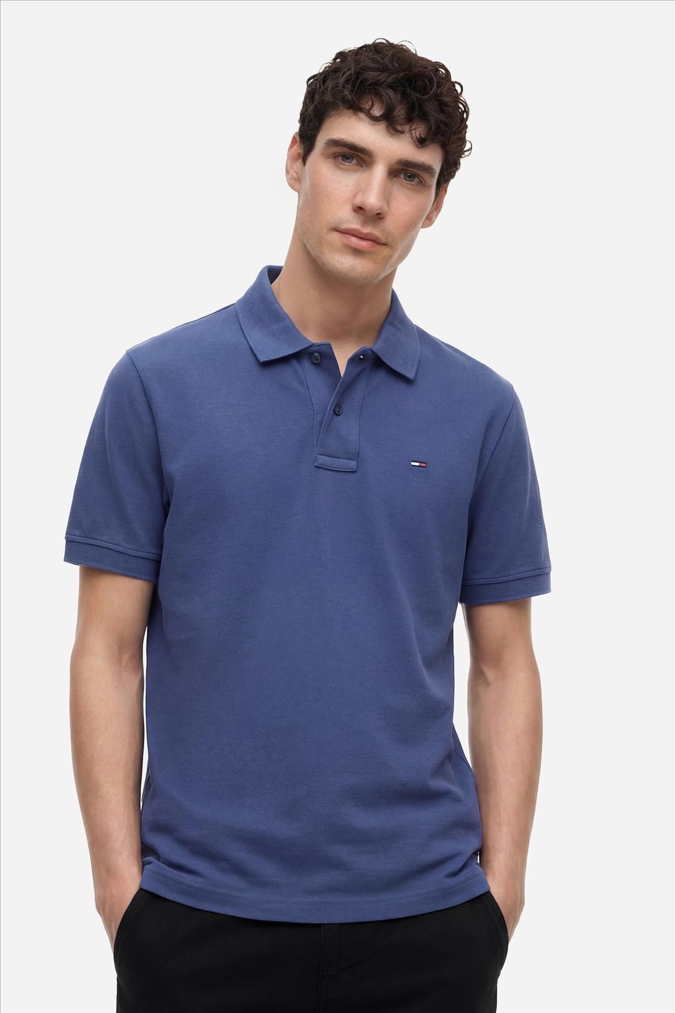 Tommy Jeans - Blauwe Regular Essential polo