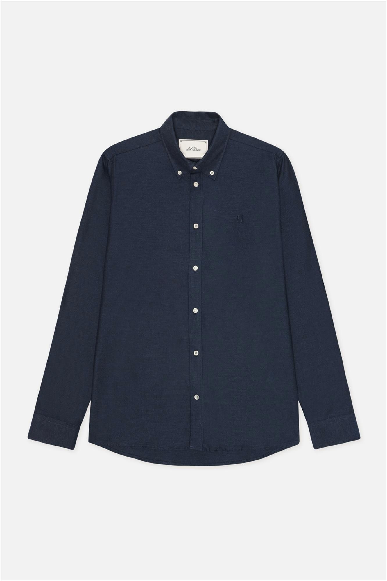LES DEUX  - Donkerblauw Soft Flannel hemd