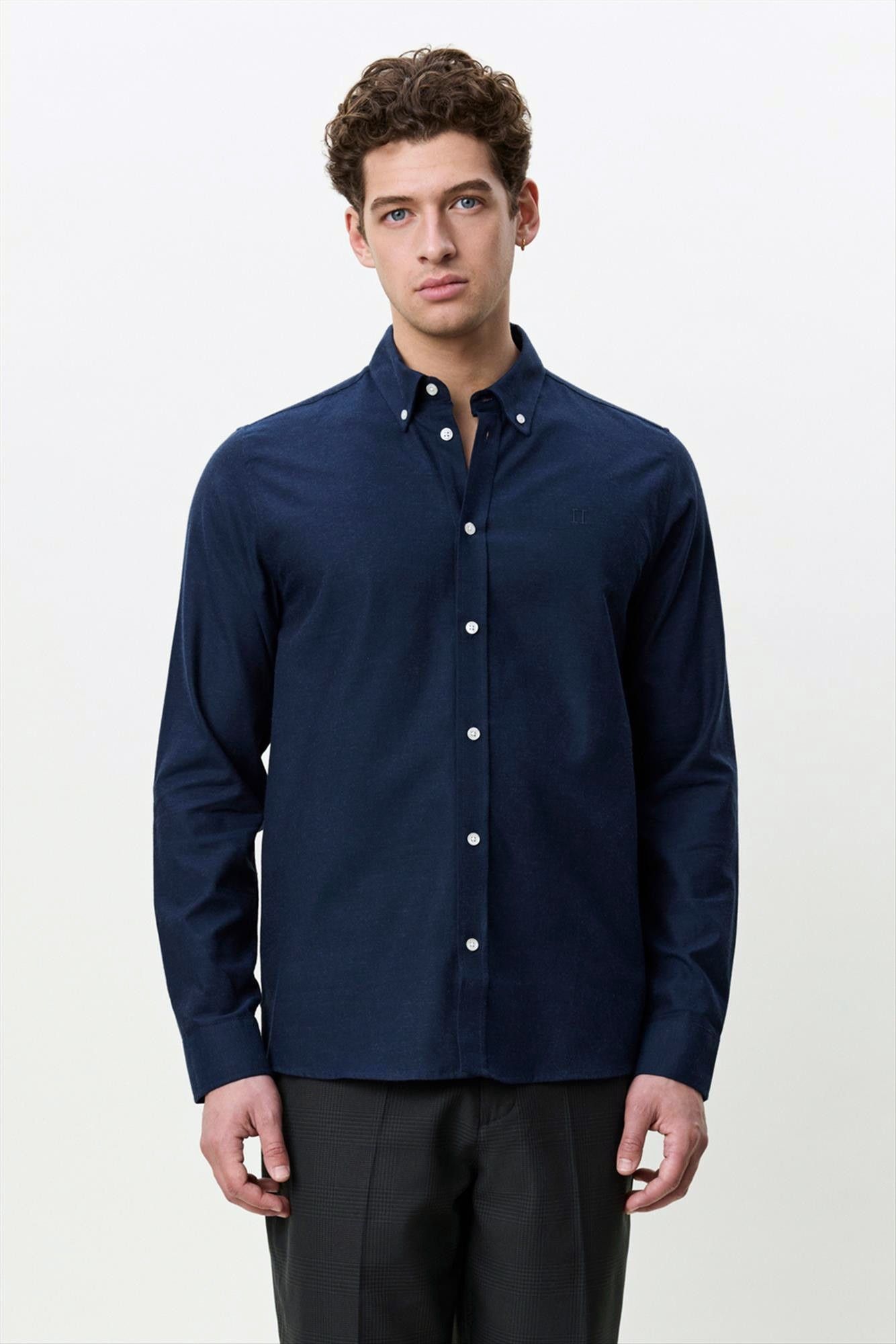 LES DEUX  - Donkerblauw Soft Flannel hemd
