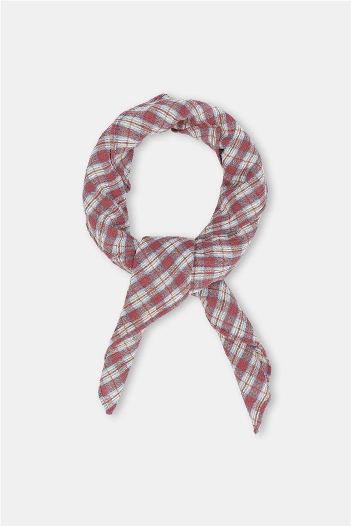 Boii - Bordeaux-Blauw Meny Granny Check sjaaltje