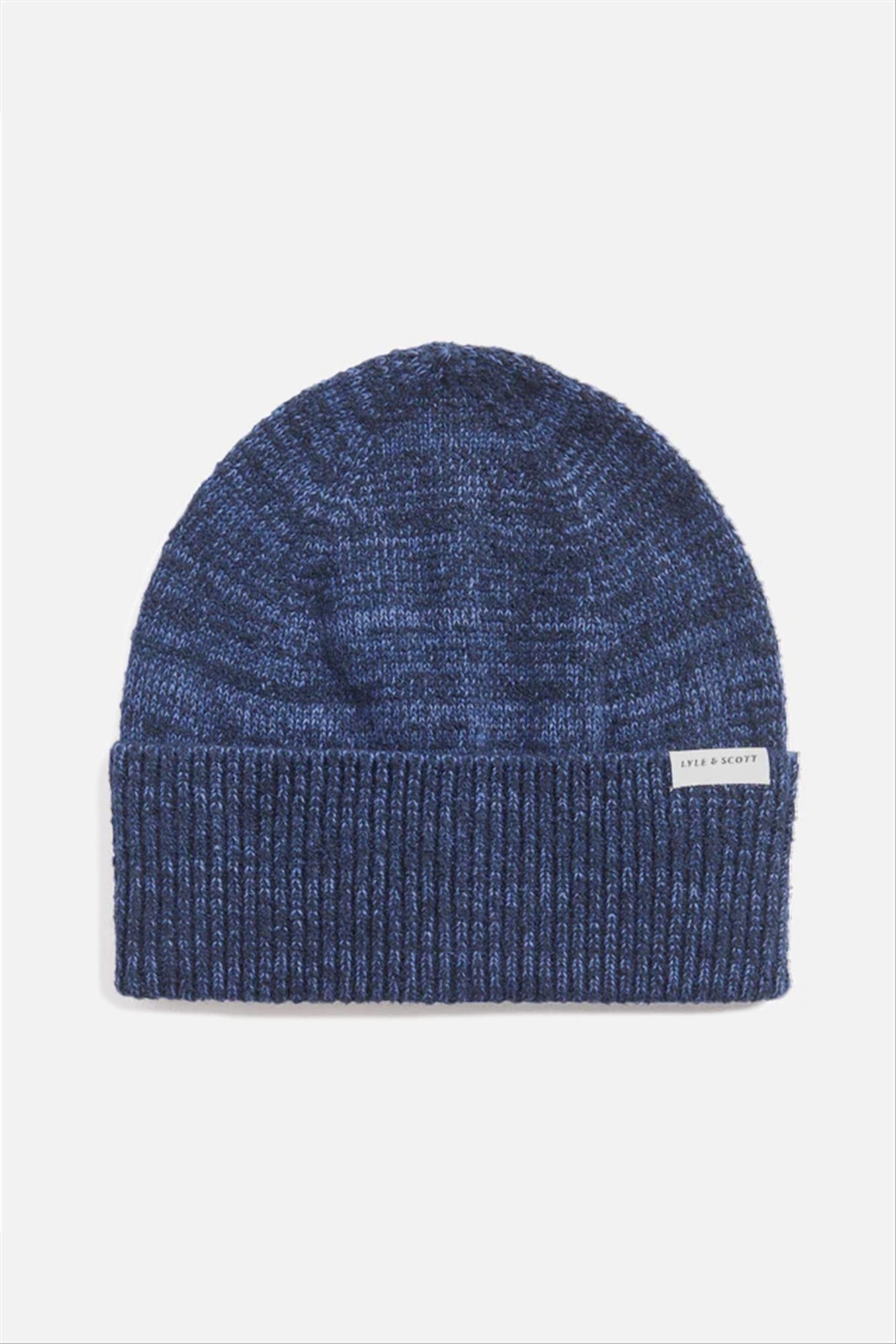 Lyle & Scott - Donkerblauwe Multi Barl muts