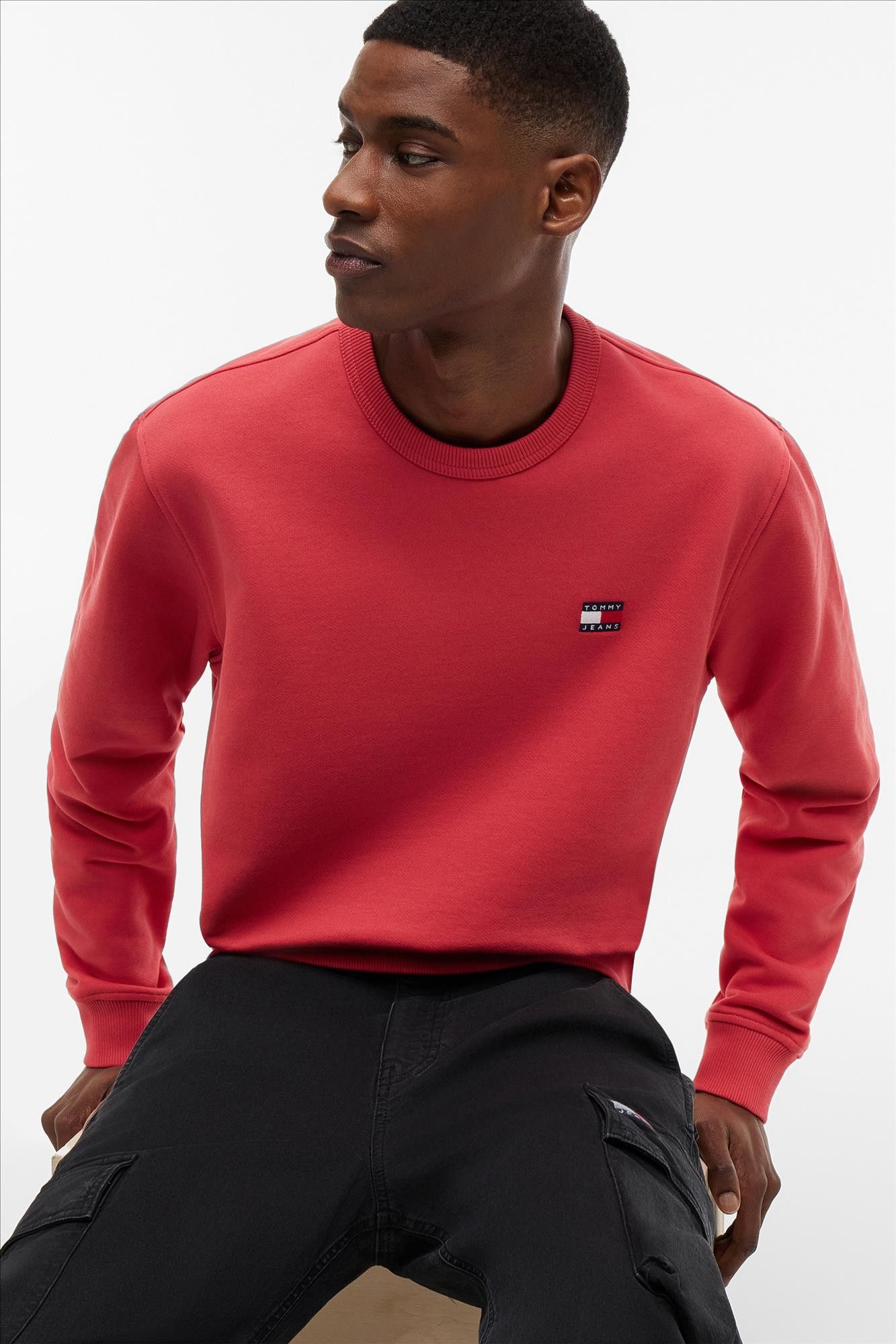 Tommy Jeans - Rode Regular Badge sweater