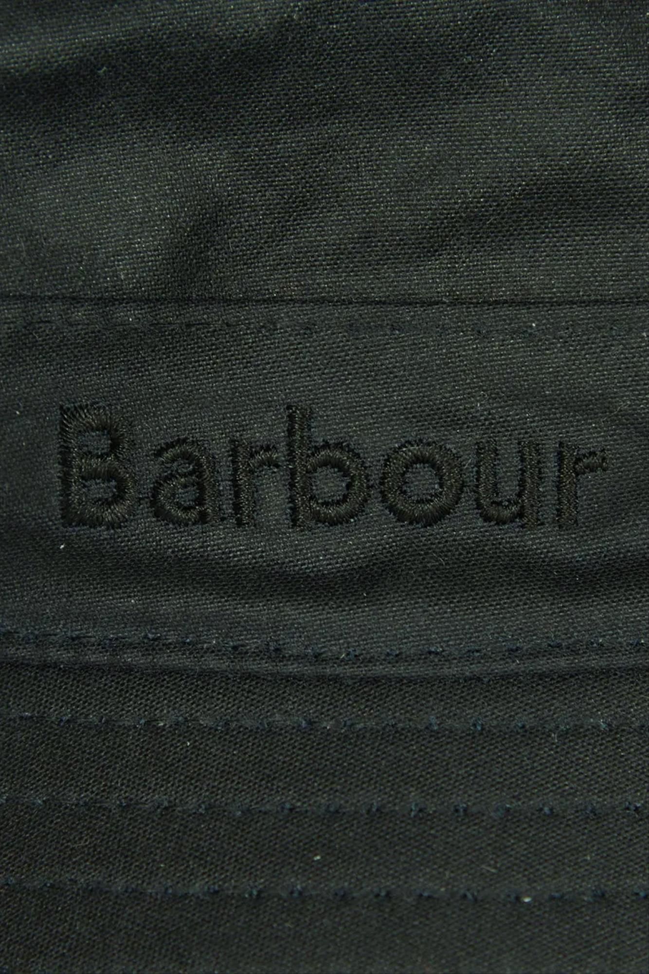 Barbour - Donkergroene Waxed bucket hat