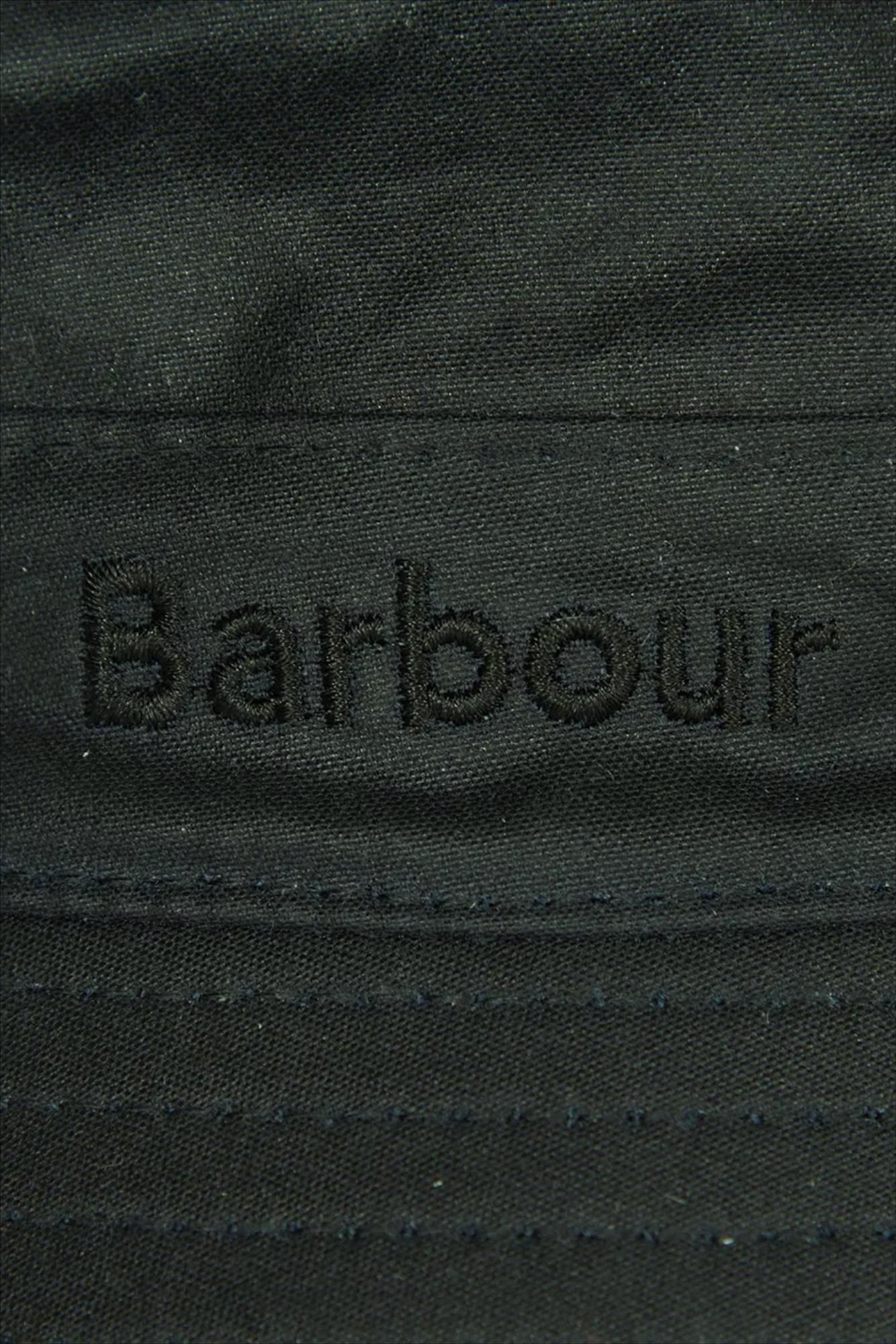 Barbour - Donkergroene Waxed bucket hat
