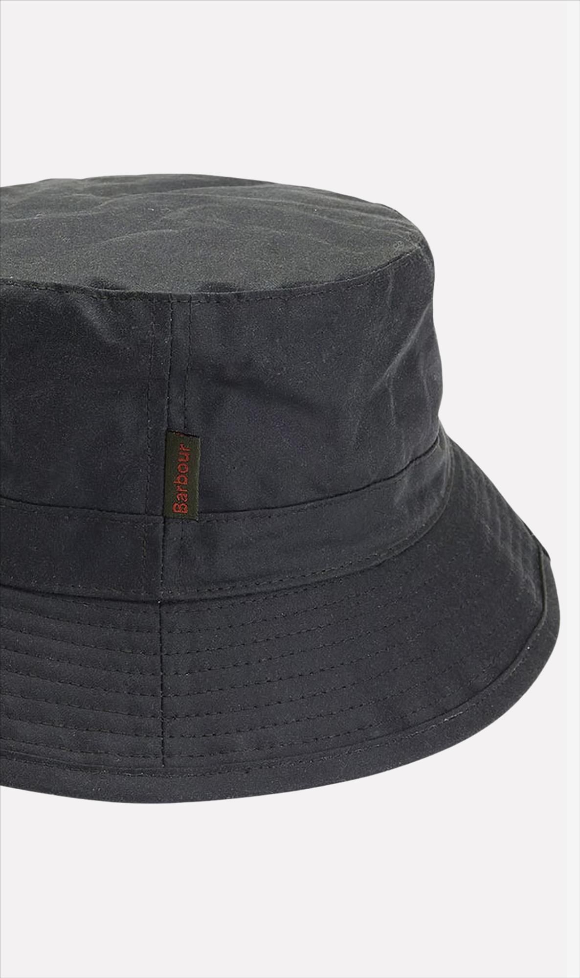 Barbour - Donkergroene Waxed bucket hat
